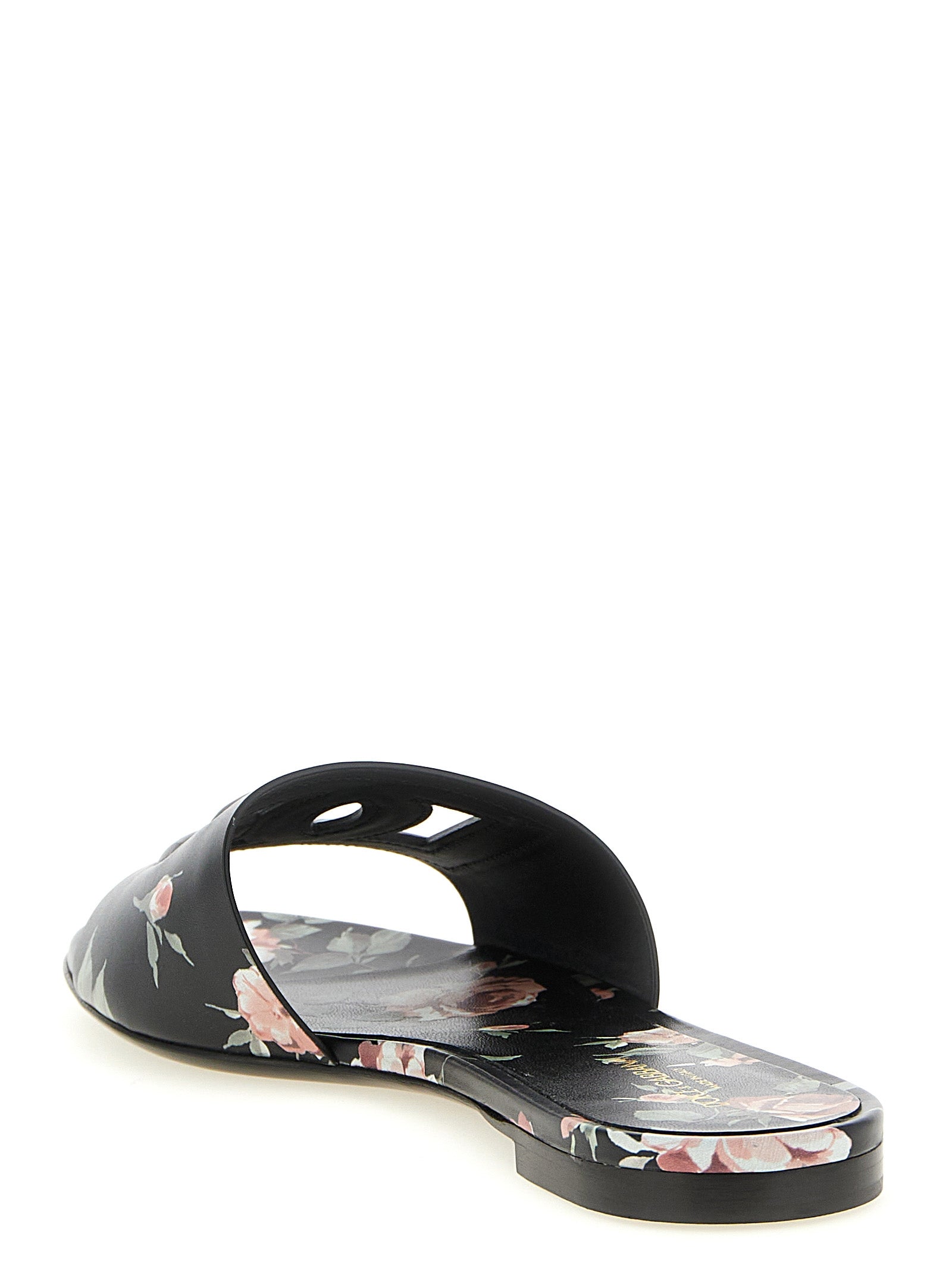 Dolce & Gabbana Schwarze Kalbsleder-Slipper