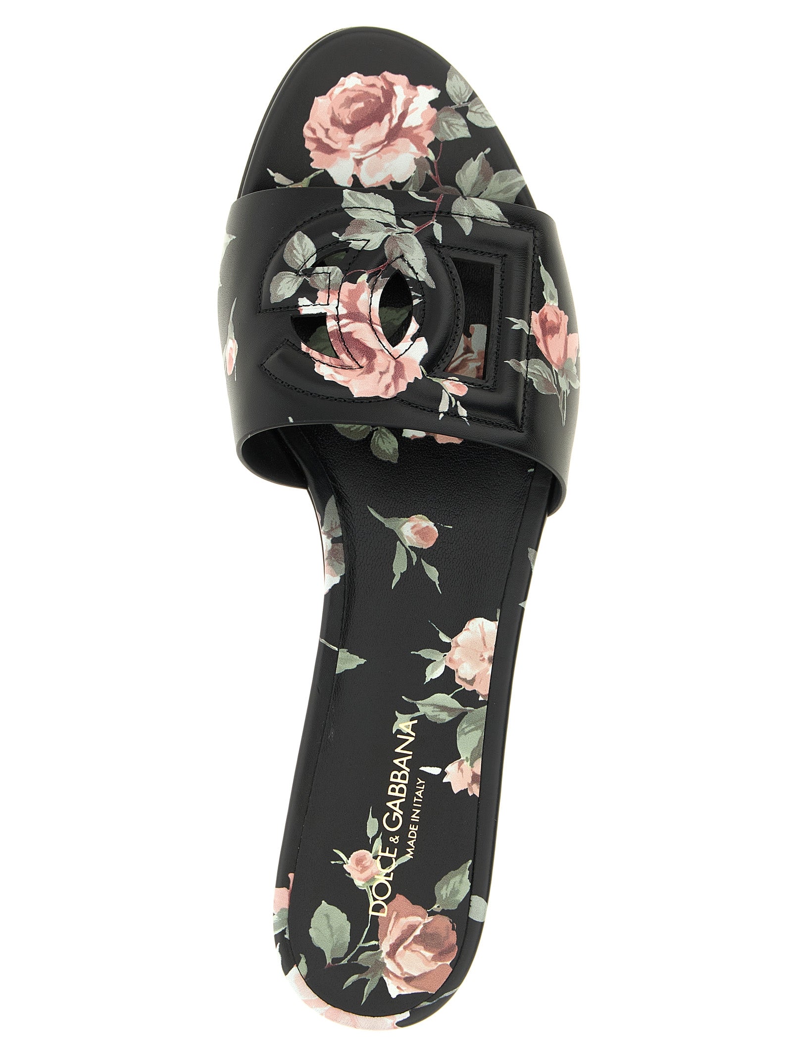 Dolce & Gabbana Schwarze Kalbsleder-Slipper