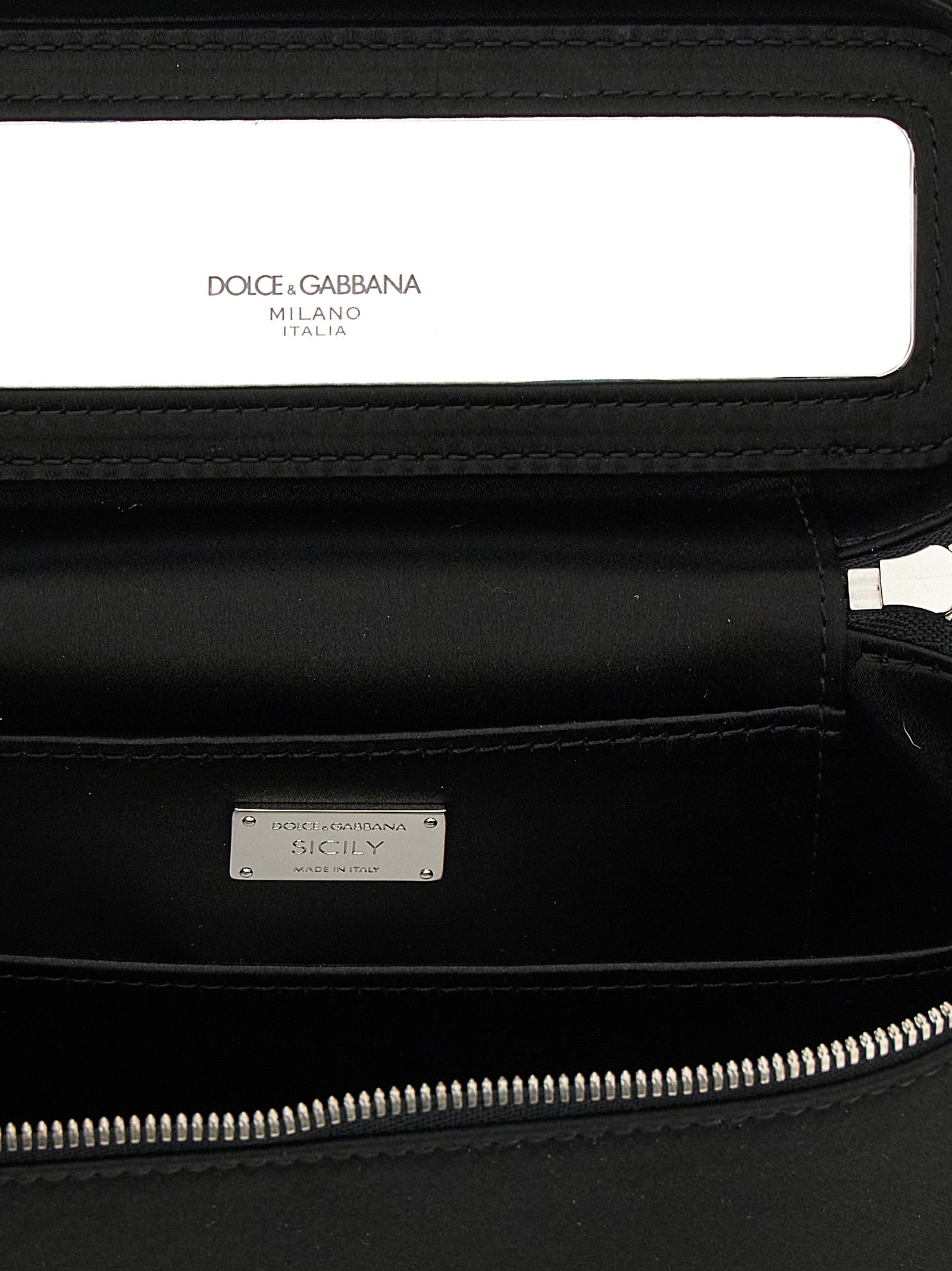 Dolce & Gabbana Schwarze Crossbody Bag aus Viskose