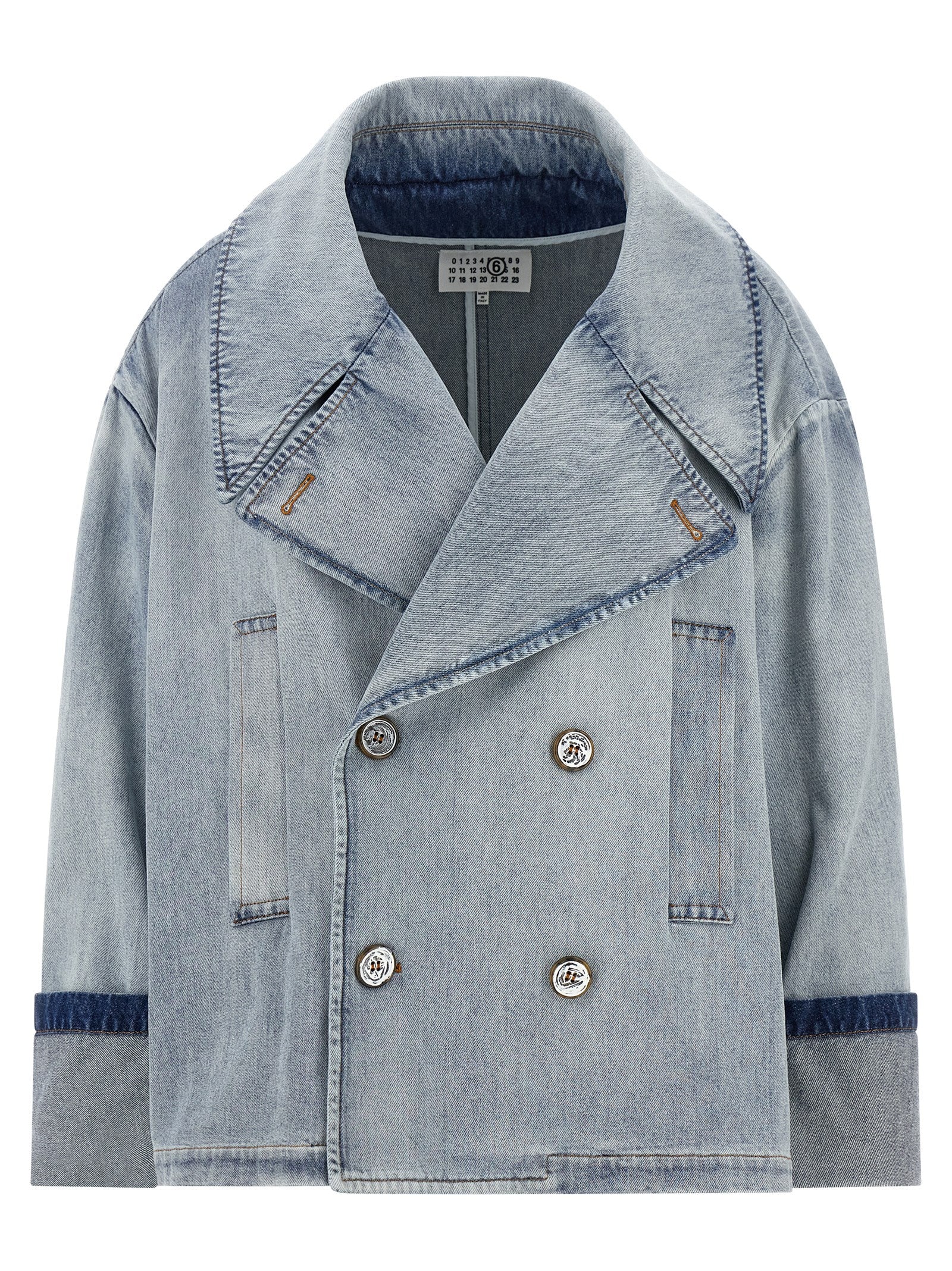 MM6 Maison Margiela Blaue Jeansjacke aus Baumwolle