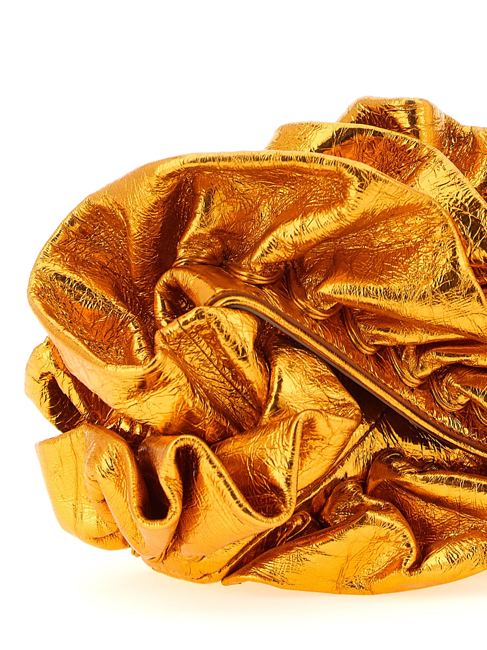 Dries Van Noten Orange Clutch aus Rindsleder