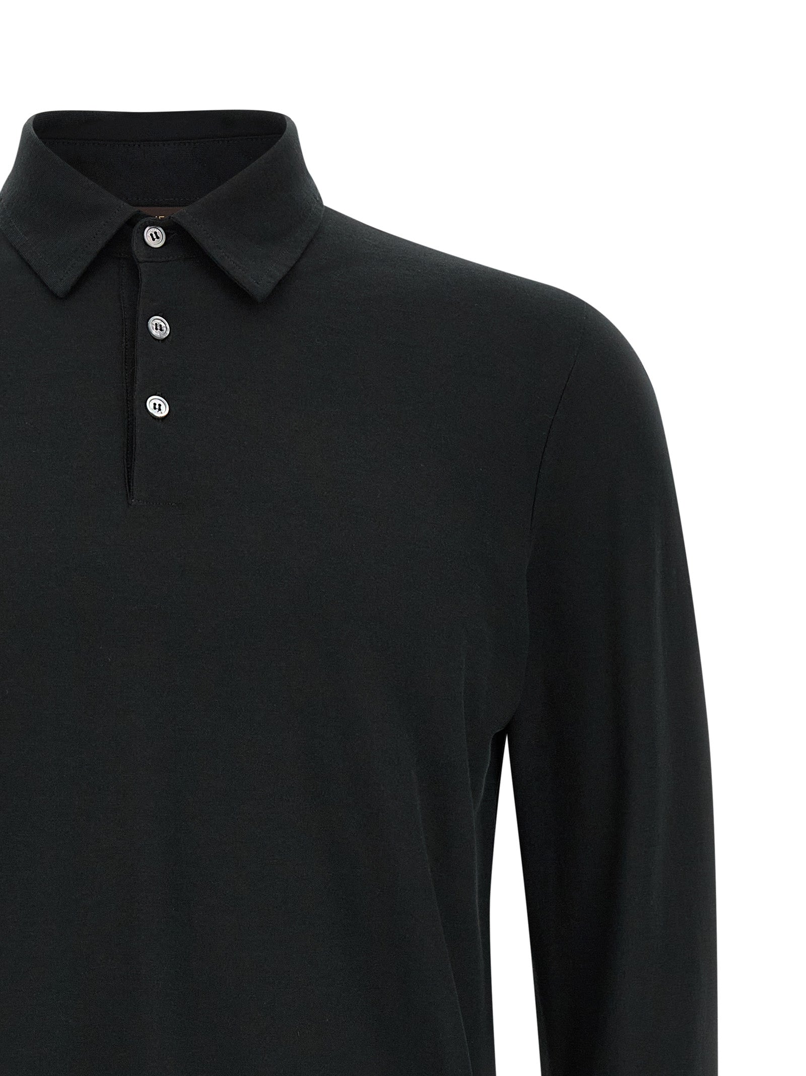 ZANONE Schwarzes Baumwoll-Poloshirt