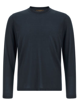 ZANONE Blaues Baumwoll-T-Shirt