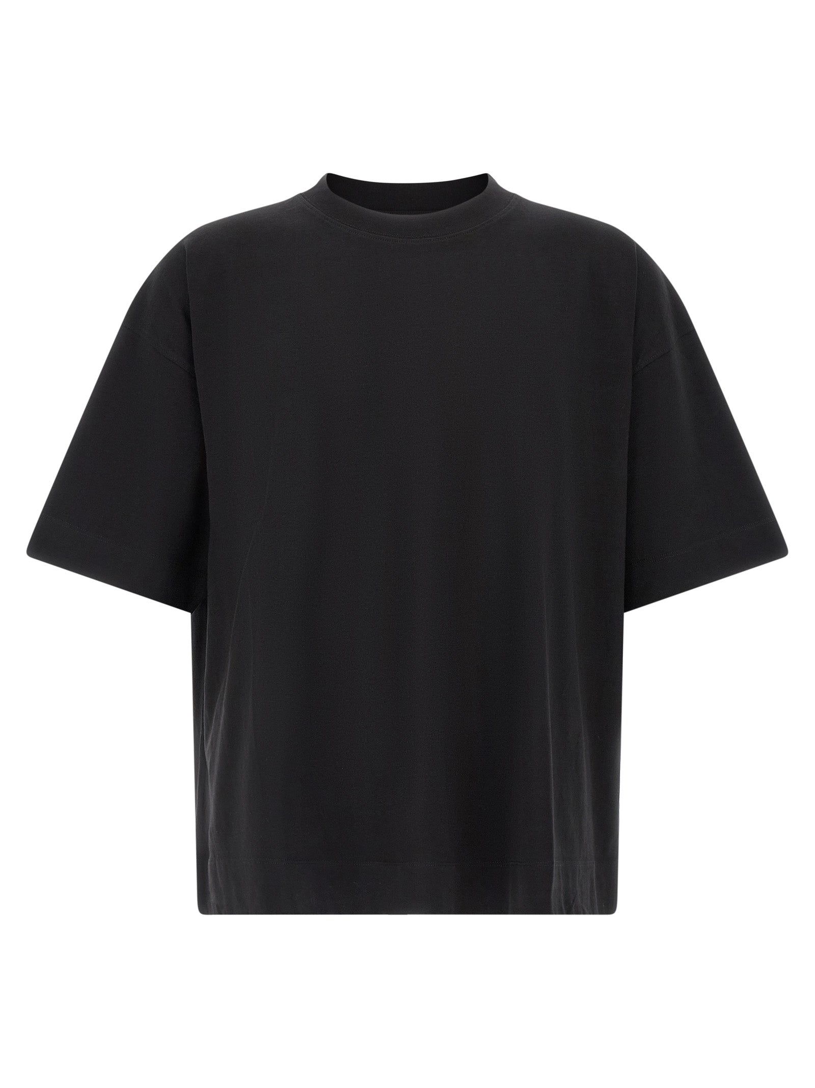 Dries Van Noten Schwarzes Baumwoll-T-Shirt
