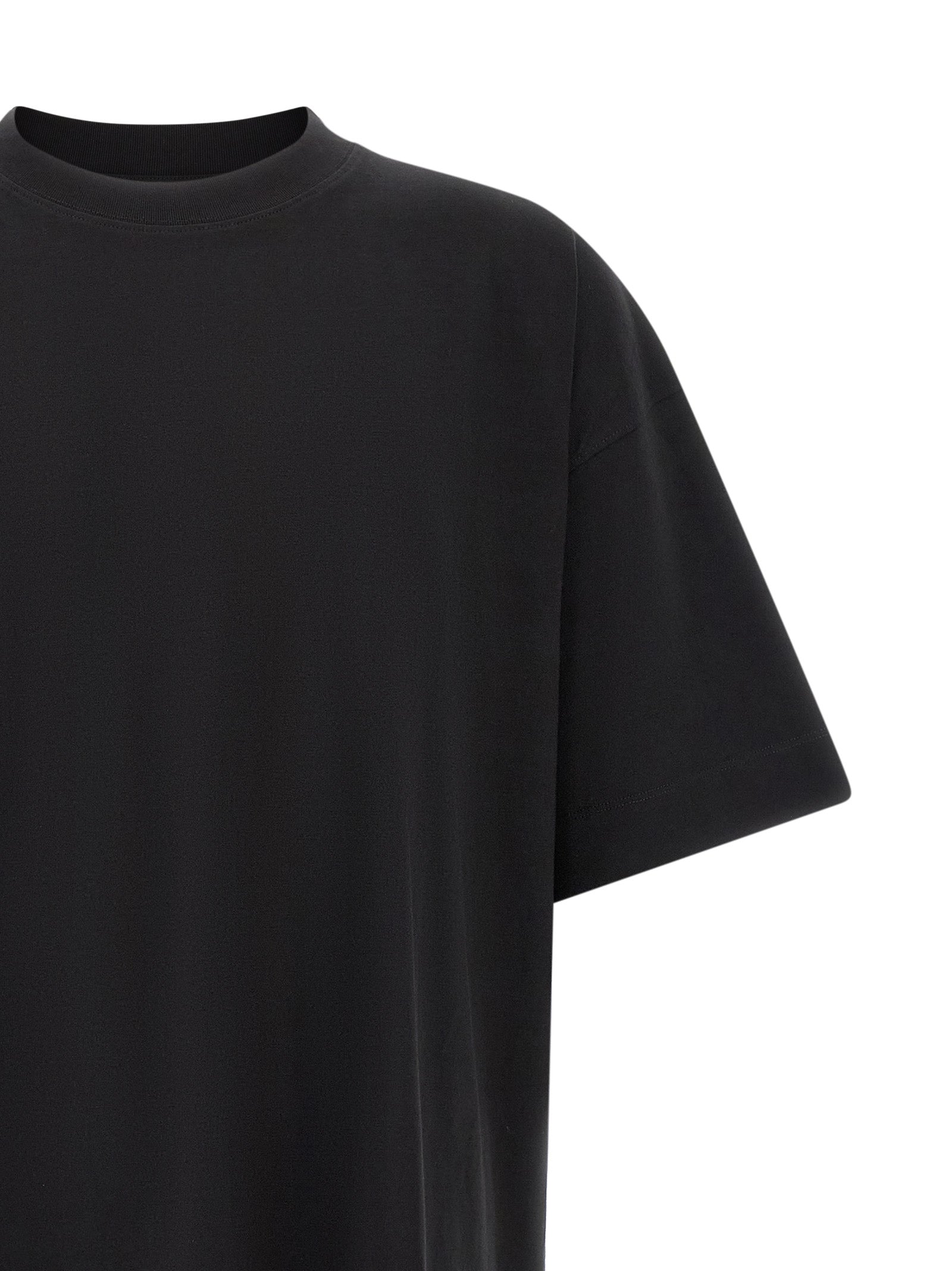 Dries Van Noten Schwarzes Baumwoll-T-Shirt