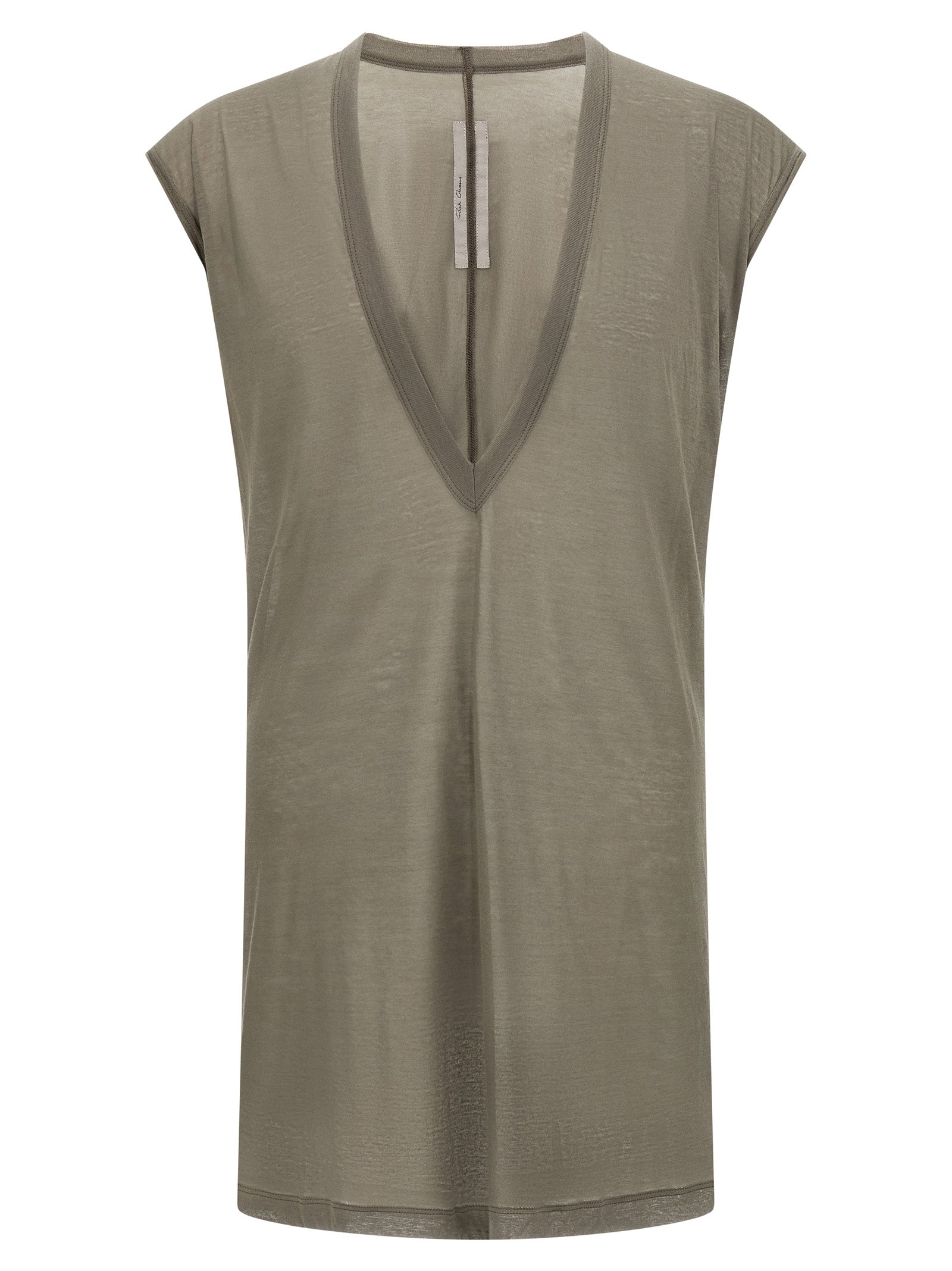 Rick Owens Graues Baumwoll-T-Shirt