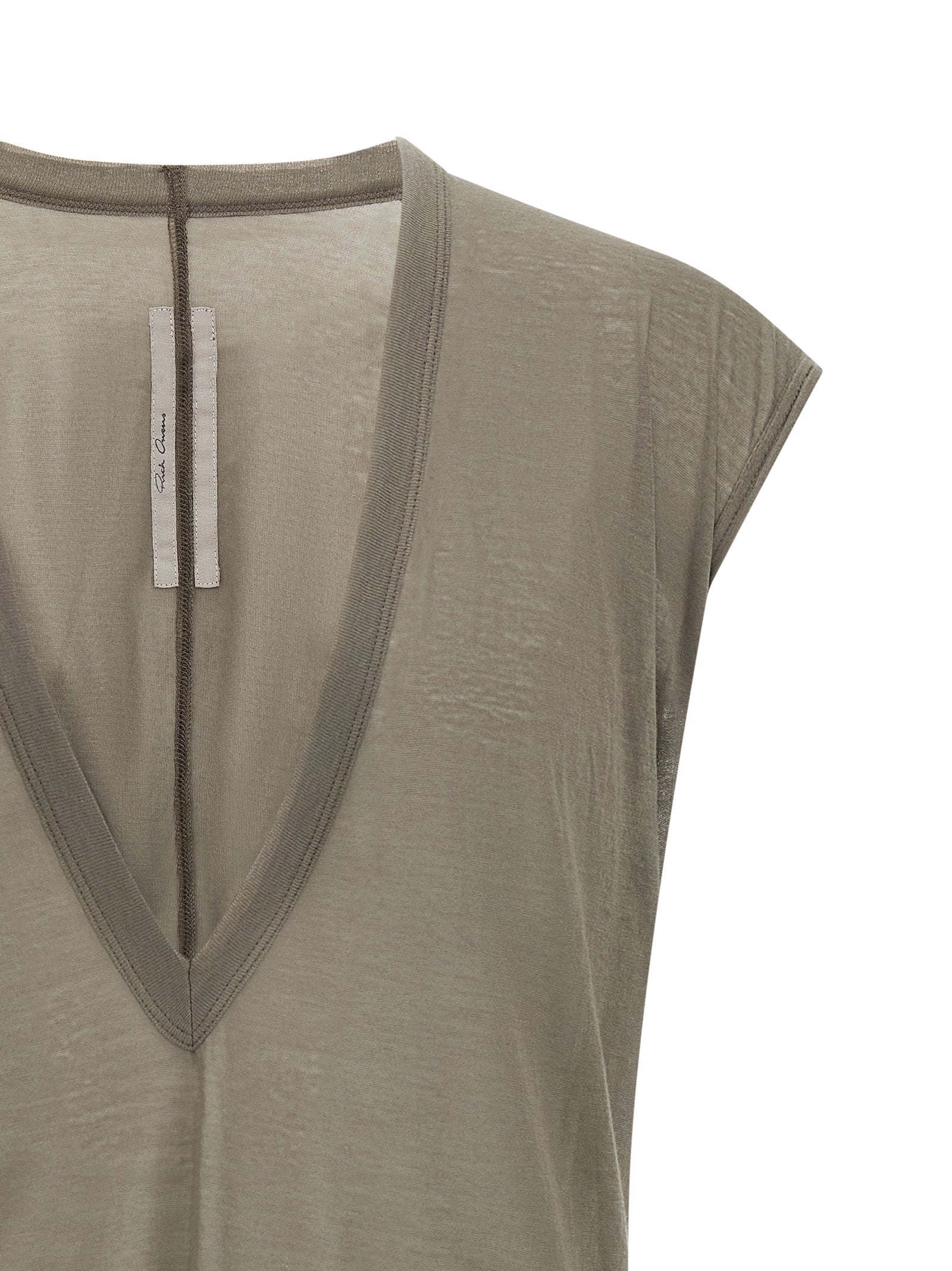 Rick Owens Graues Baumwoll-T-Shirt