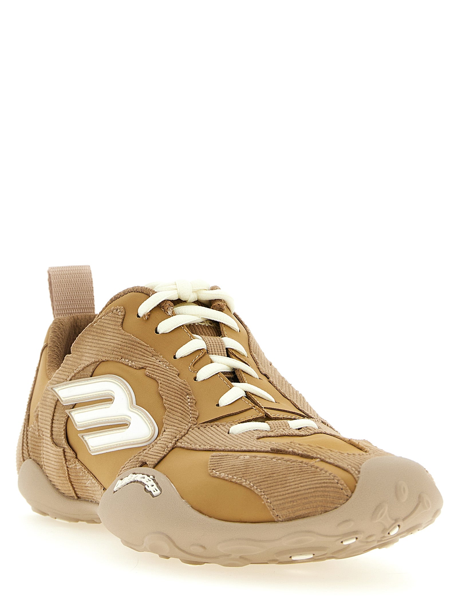 Balenciaga Beige Calf Leather Bos Taurus Athletic Sneakers
