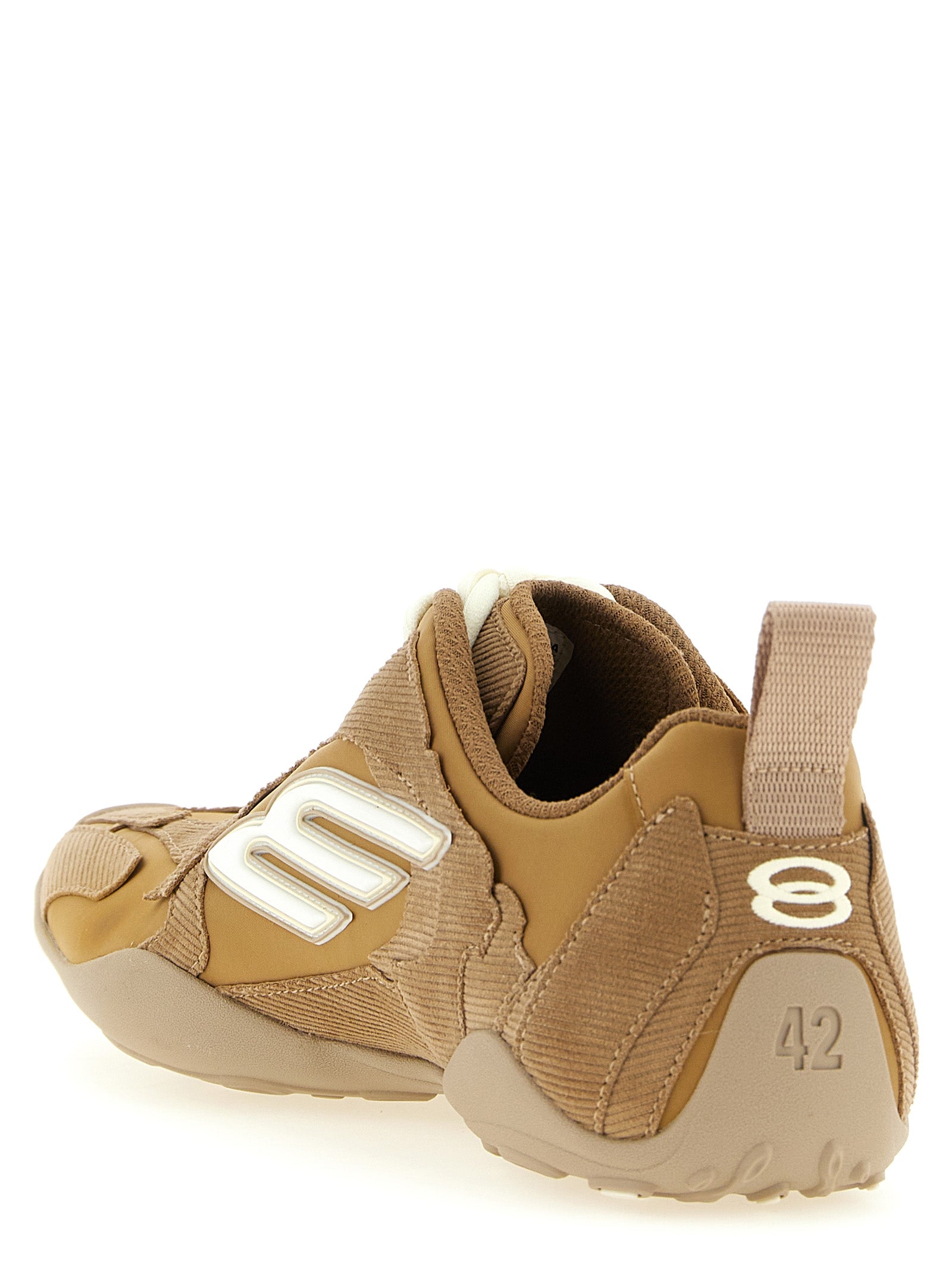 Balenciaga Beige Calf Leather Bos Taurus Athletic Sneakers