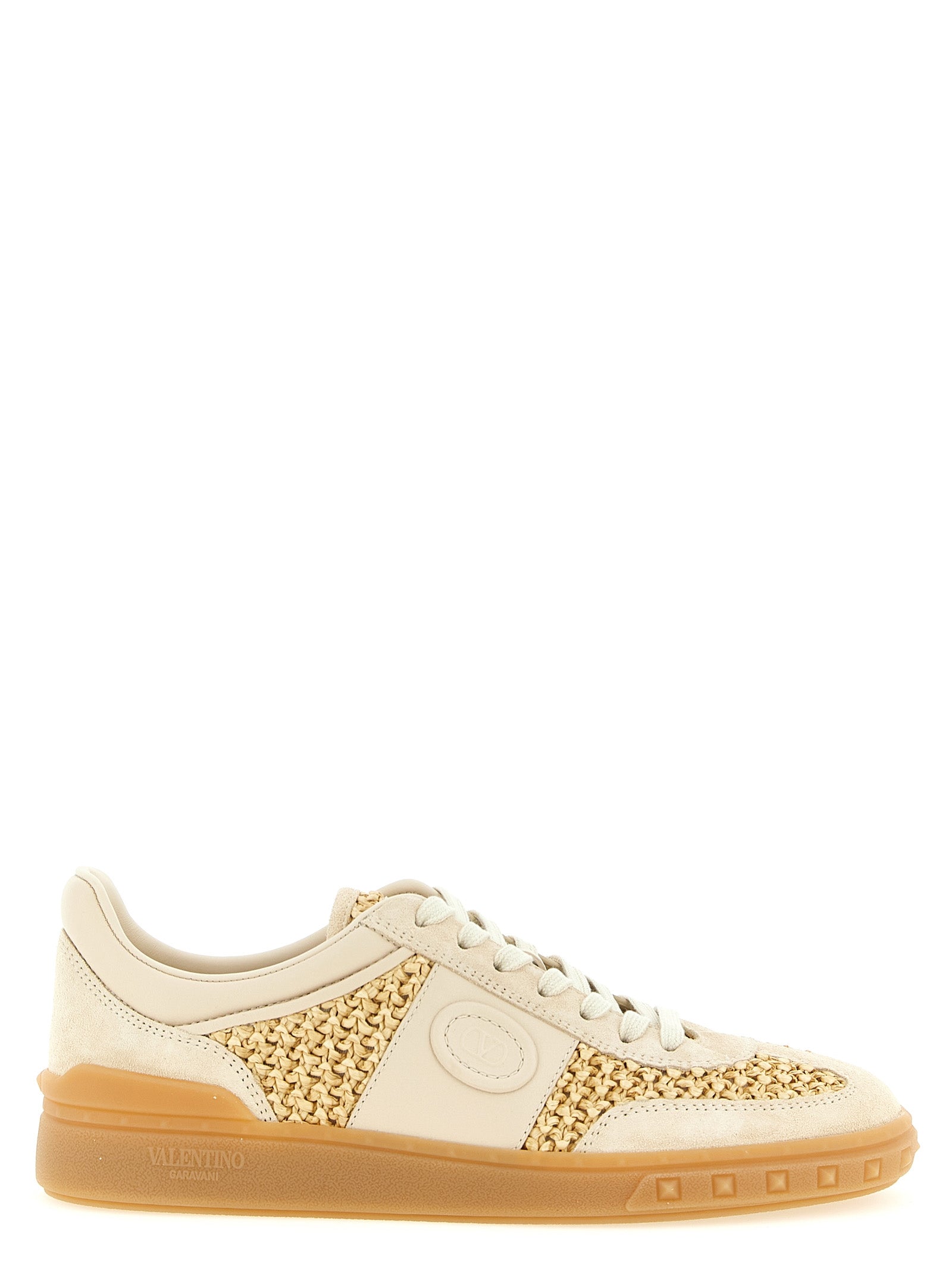 Valentino Garavani Beige Kalbsleder Low-Top-Sneaker