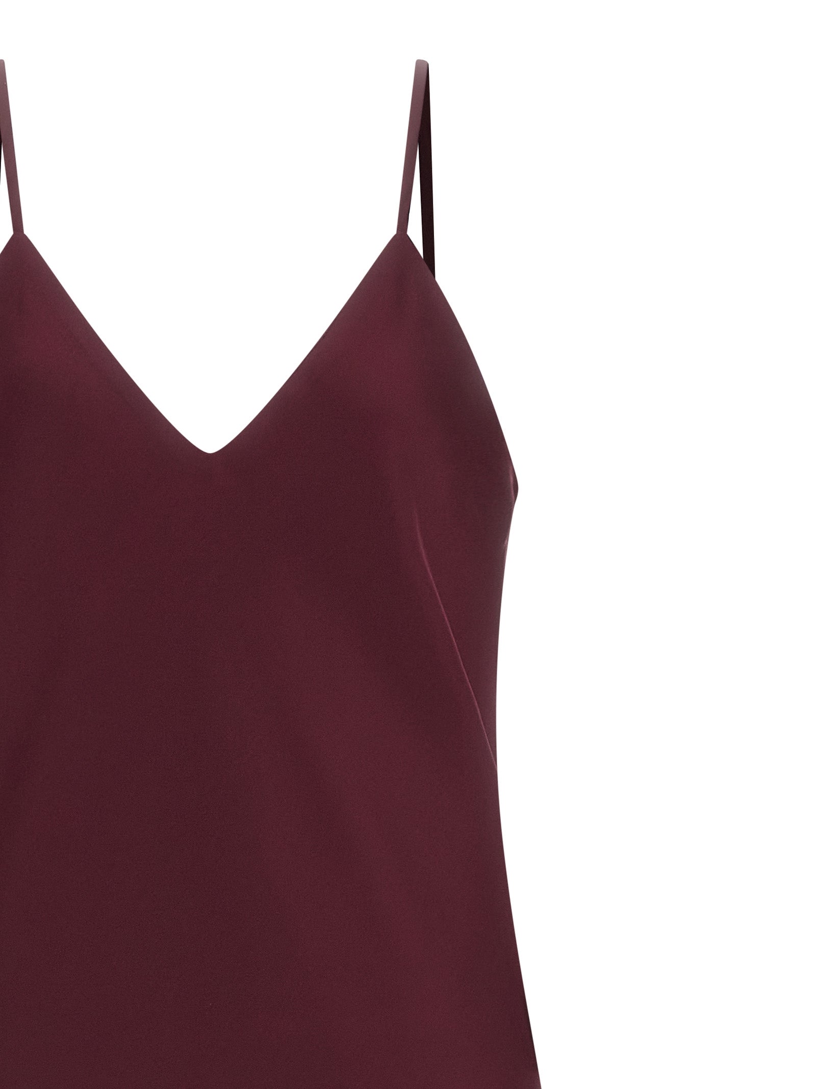 Norma Kamali Midi-Kleid aus Polyester in Bordeaux