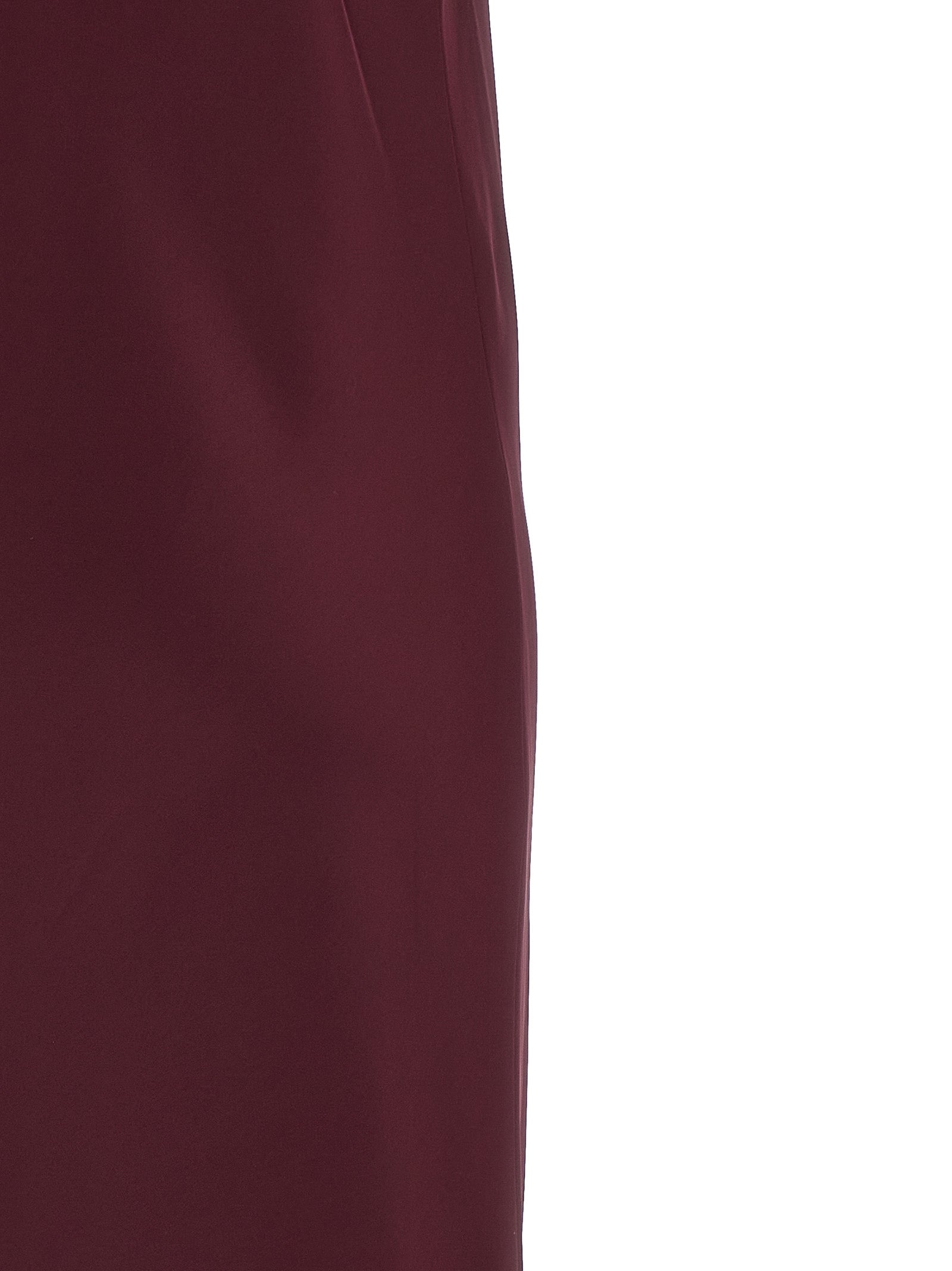 Norma Kamali Midi-Kleid aus Polyester in Bordeaux