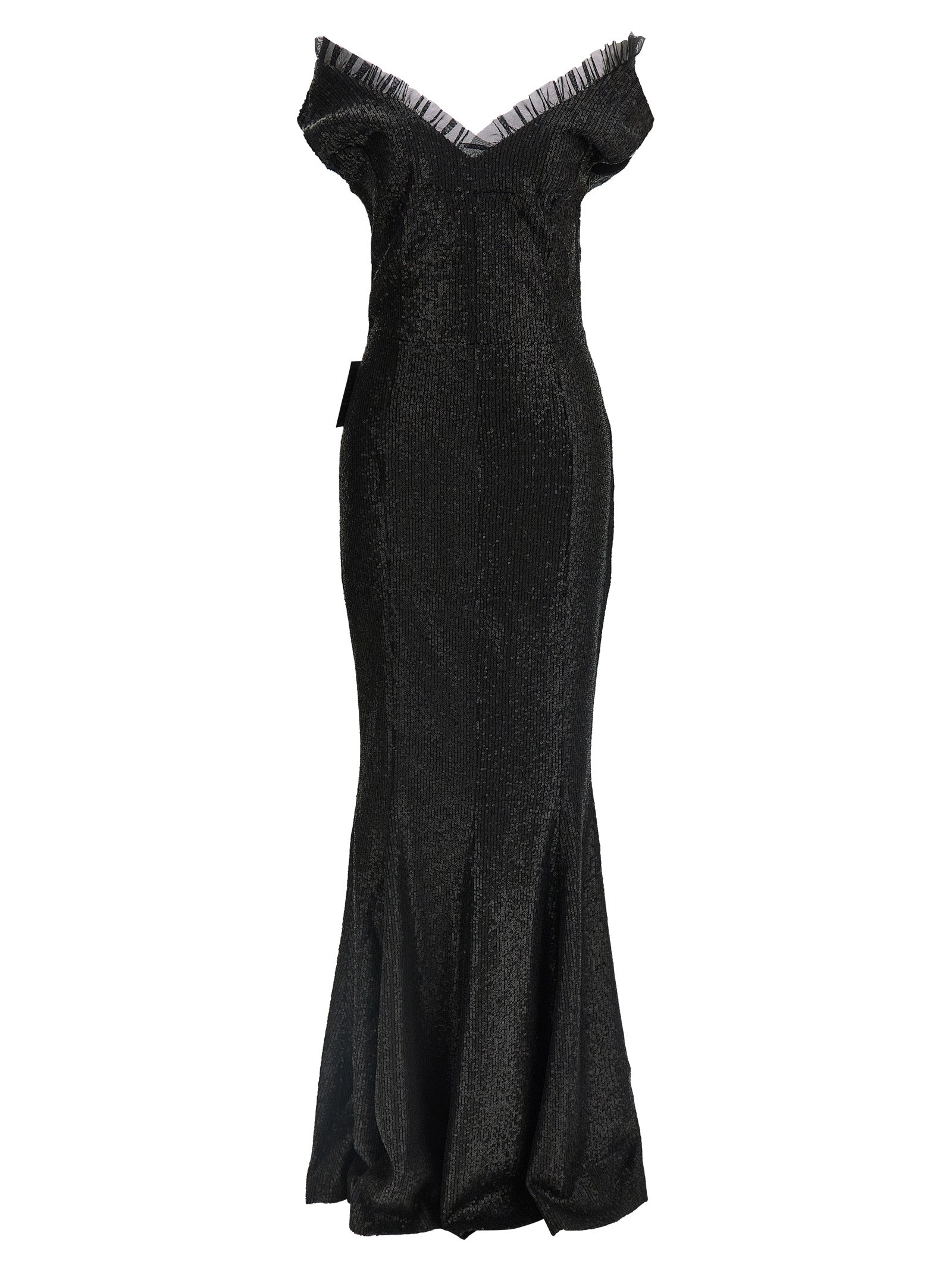 Norma Kamali Schwarzes Maxikleid aus Polyester