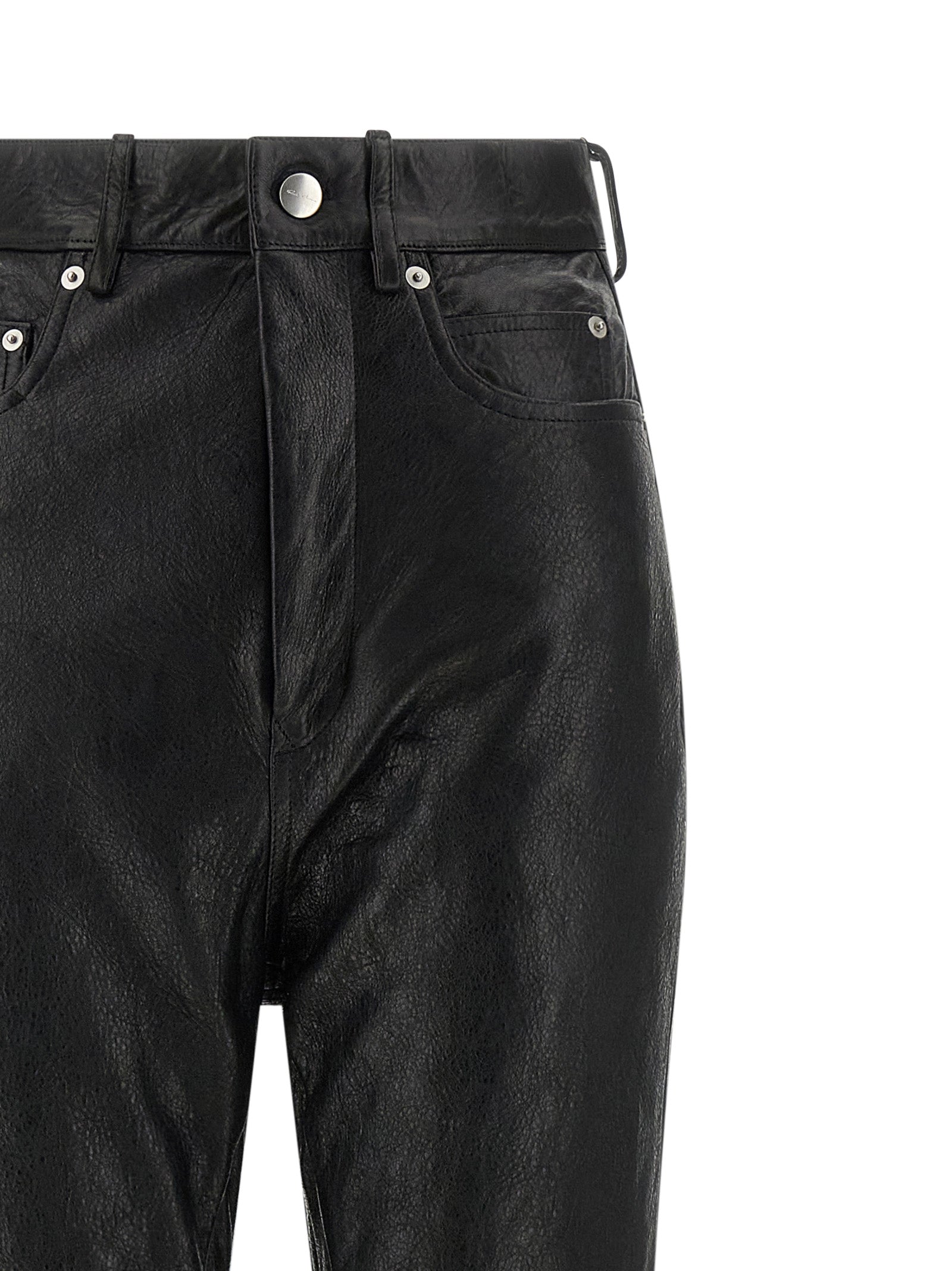 Rick Owens Schwarze Lammlederhose