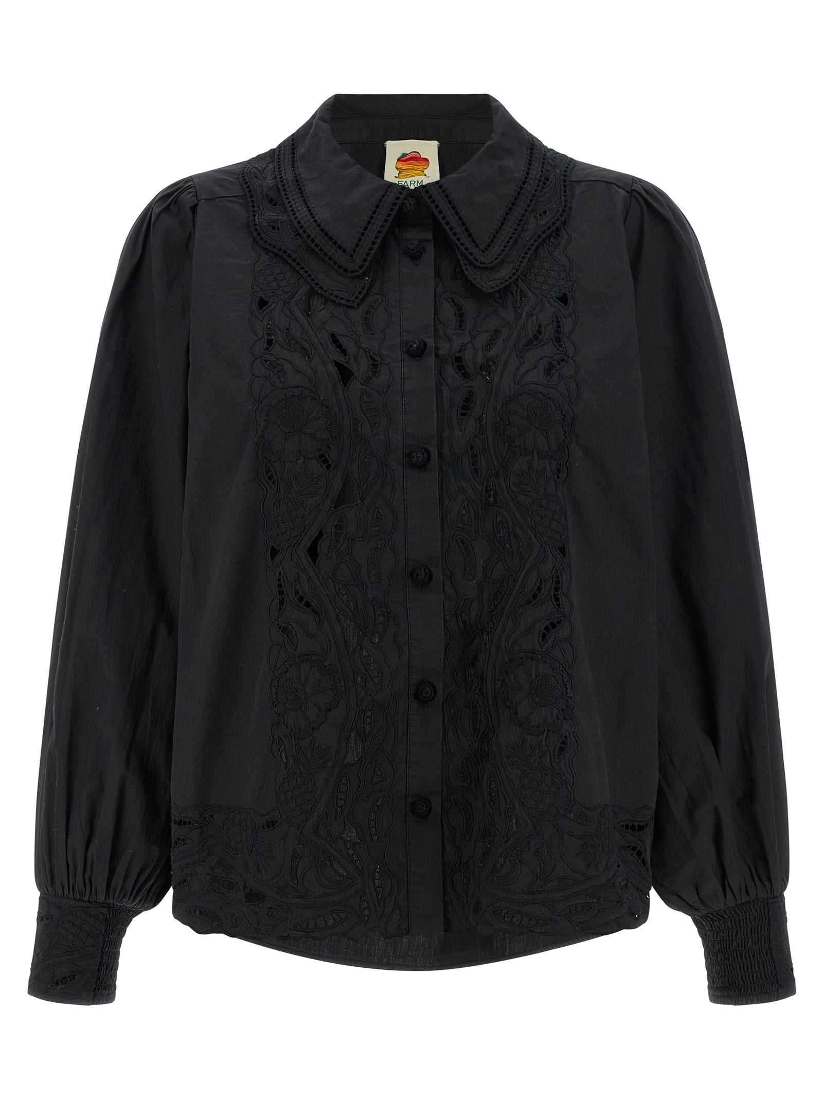 FARM RIO Schwarze Baumwollbluse