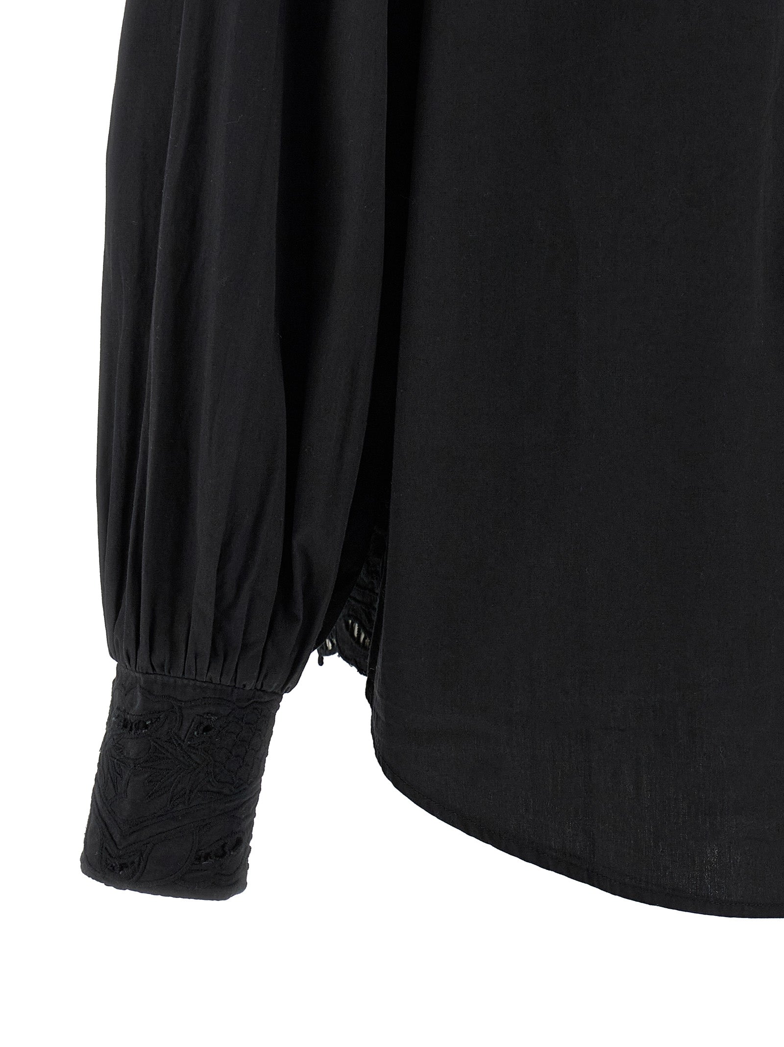FARM RIO Schwarze Baumwollbluse