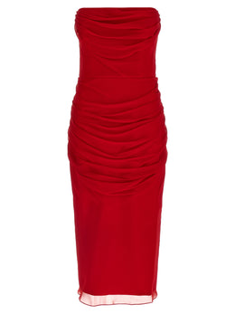 Carolina Herrera Mehrfarbiges Seiden-Midikleid