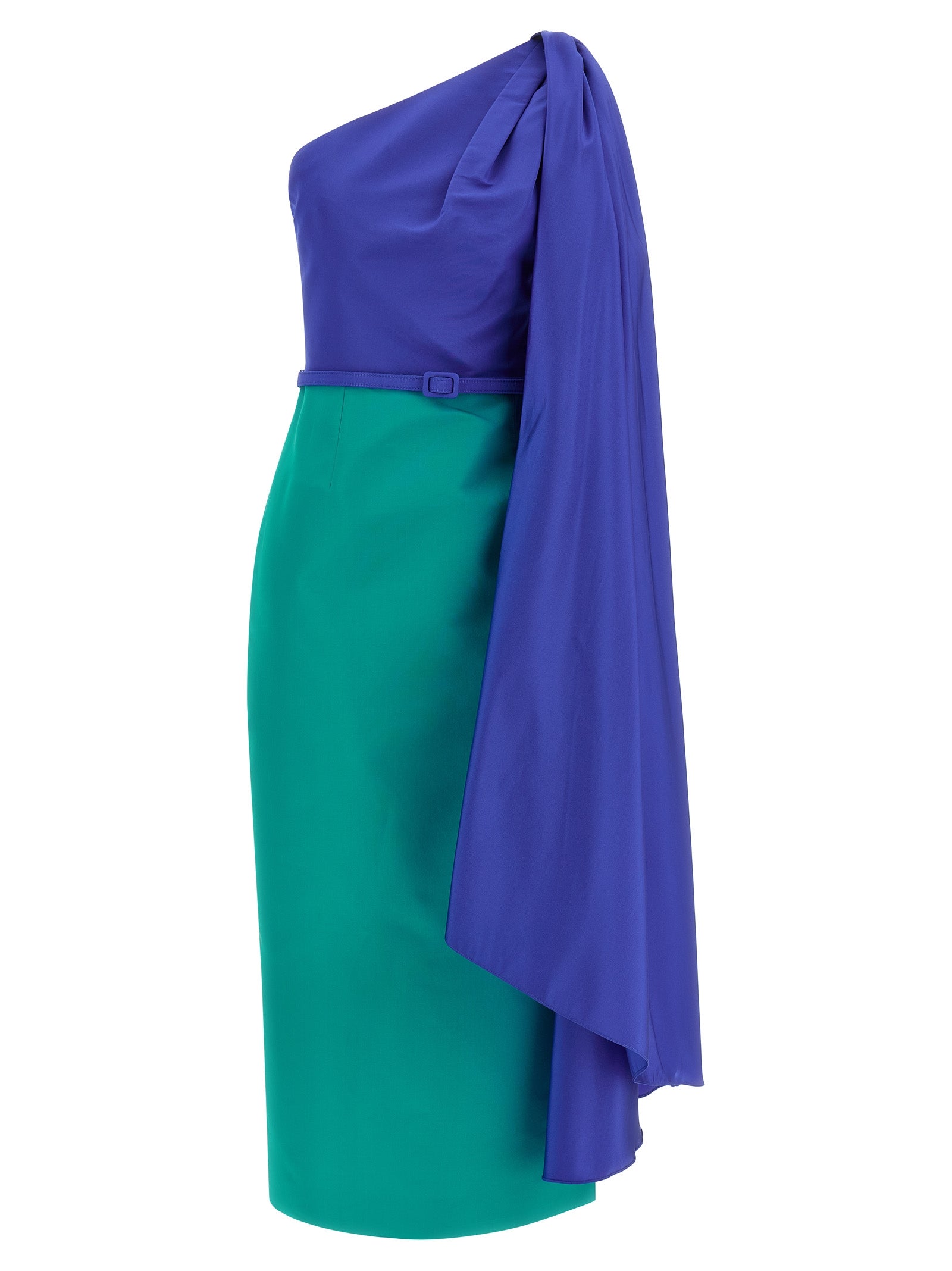 Carolina Herrera Mehrfarbiges Seiden-Midikleid
