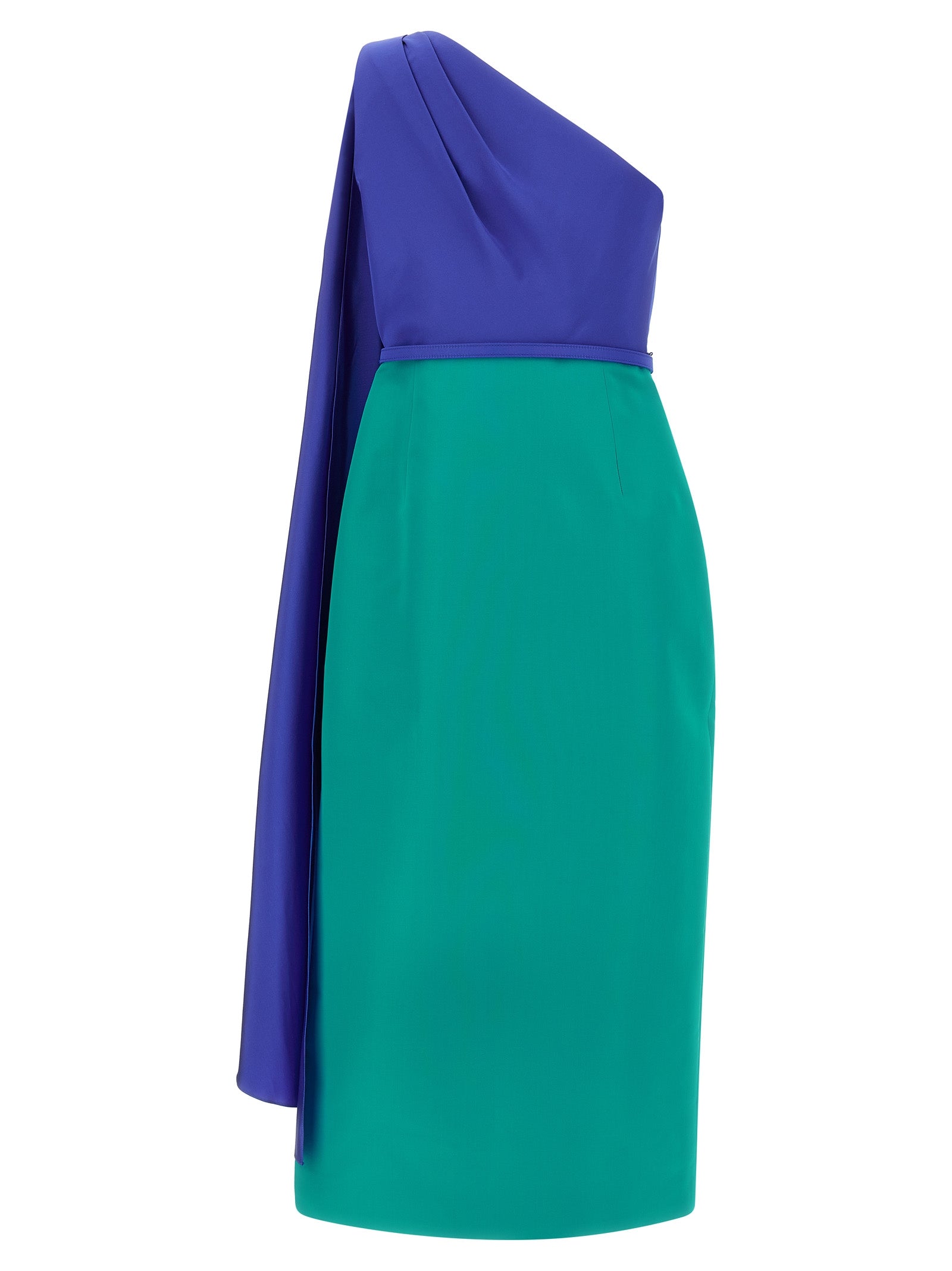 Carolina Herrera Mehrfarbiges Seiden-Midikleid