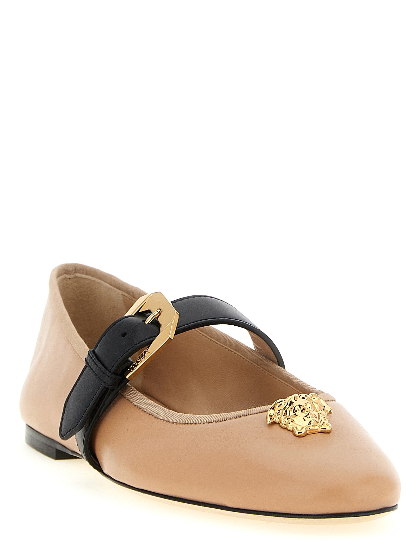 Versace Mehrfarbige Ballerinas aus Lammleder