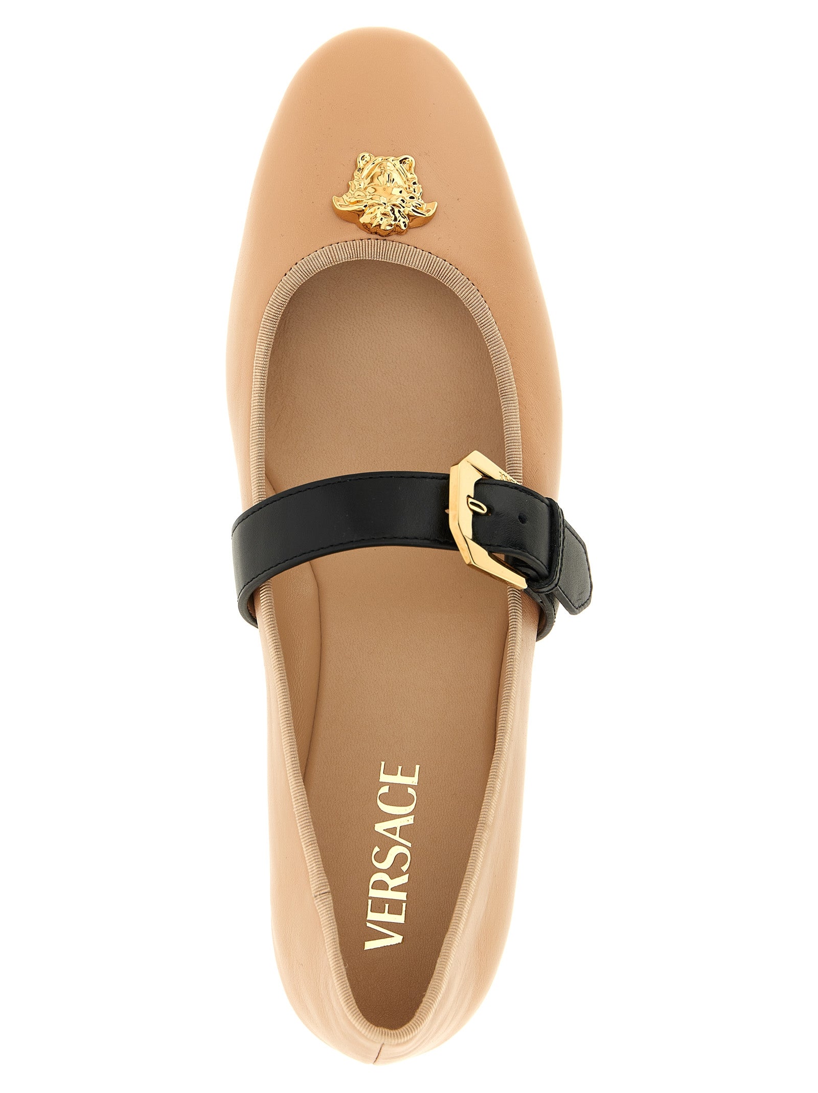Versace Mehrfarbige Ballerinas aus Lammleder