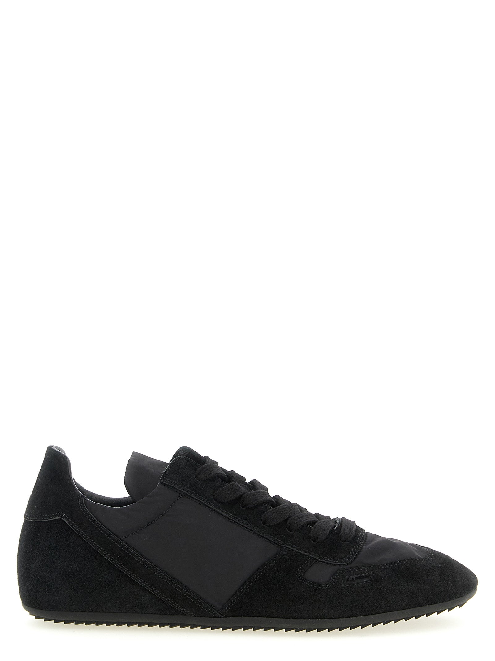 Rick Owens Schwarze Kalbsleder-Sneaker