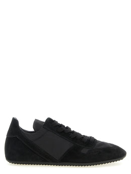 Rick Owens Schwarze Kalbsleder-Sneaker