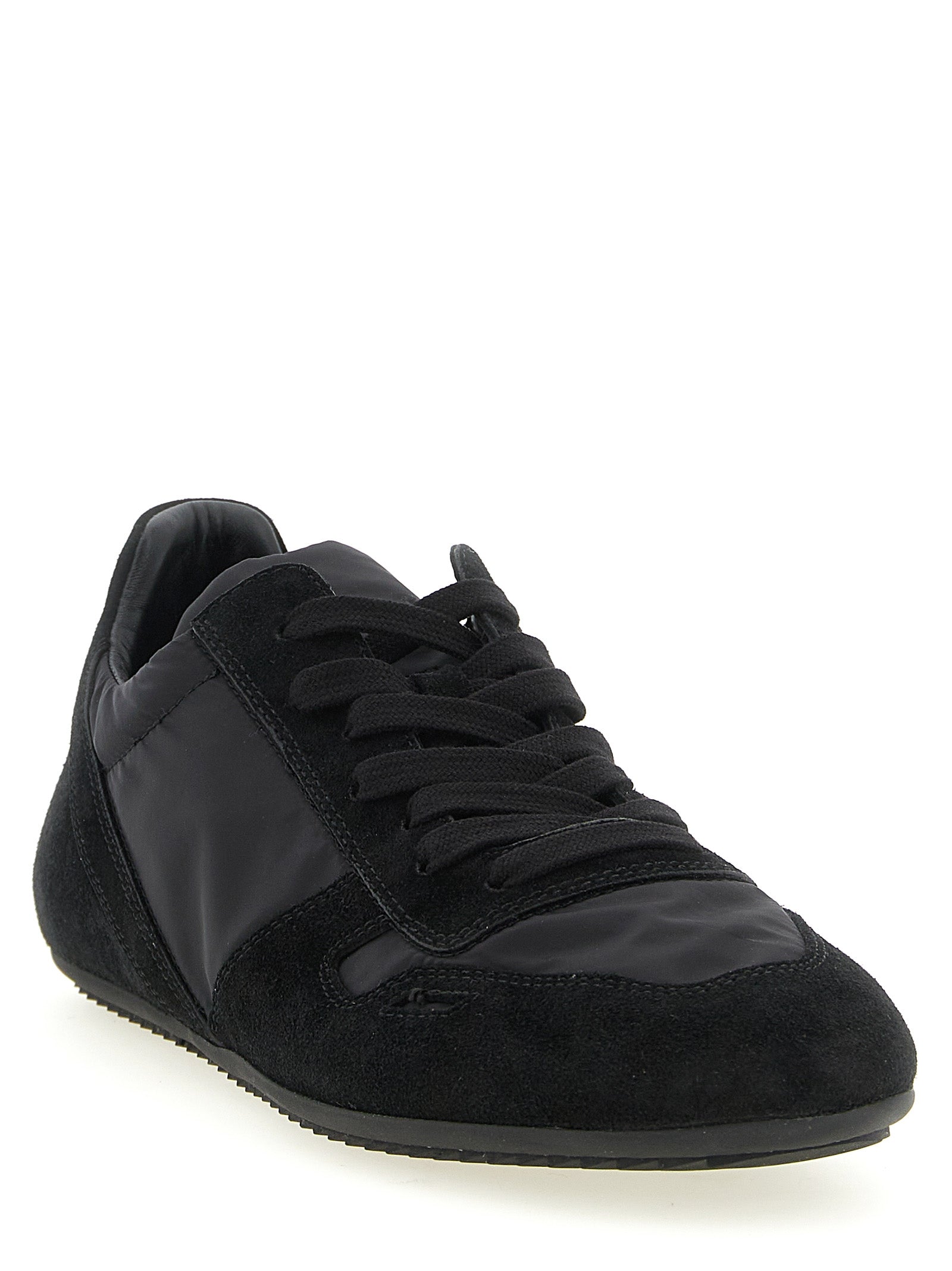 Rick Owens Schwarze Kalbsleder-Sneaker