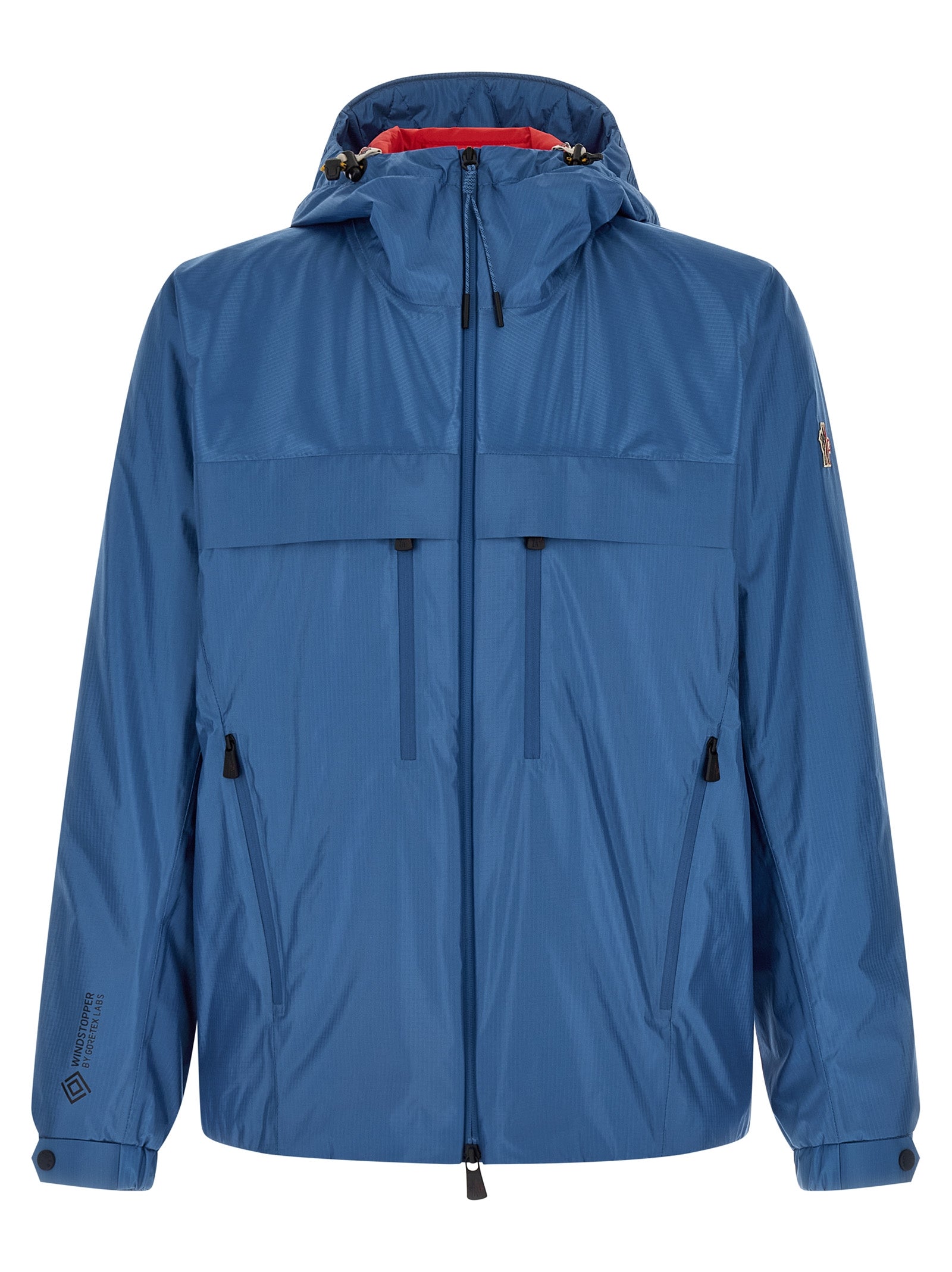 Moncler Grenoble Blaue Shell-Jacke aus Polyamid