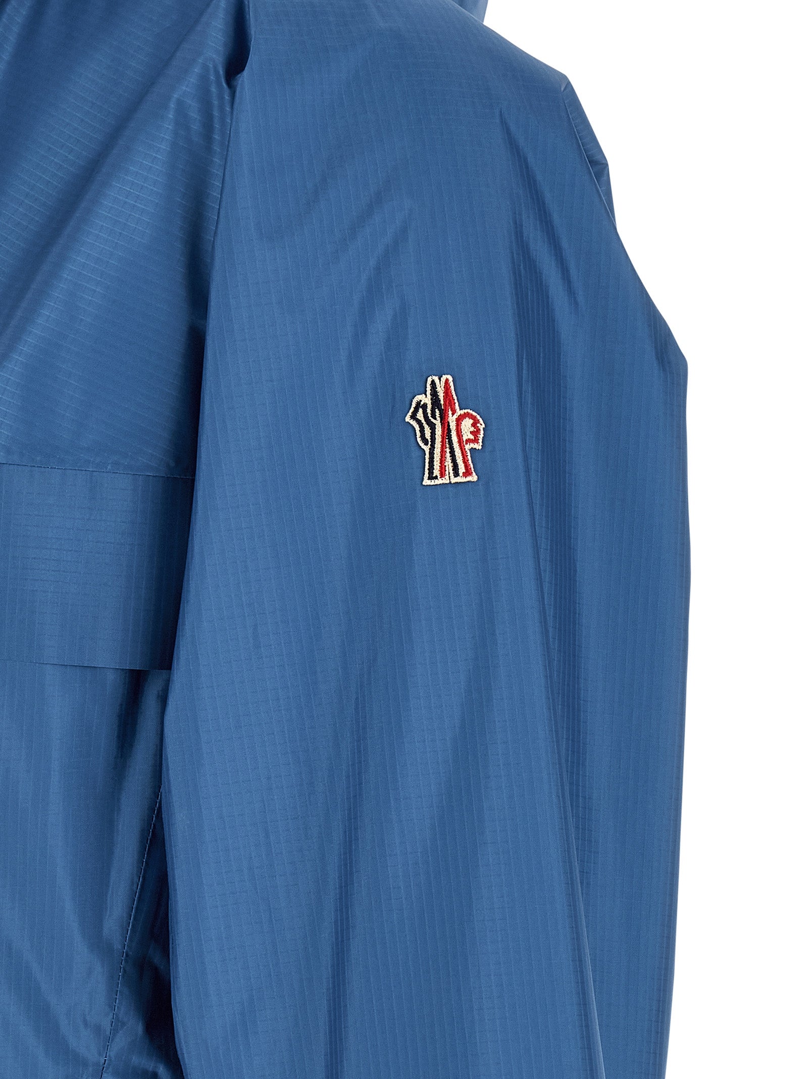 Moncler Grenoble Blaue Shell-Jacke aus Polyamid