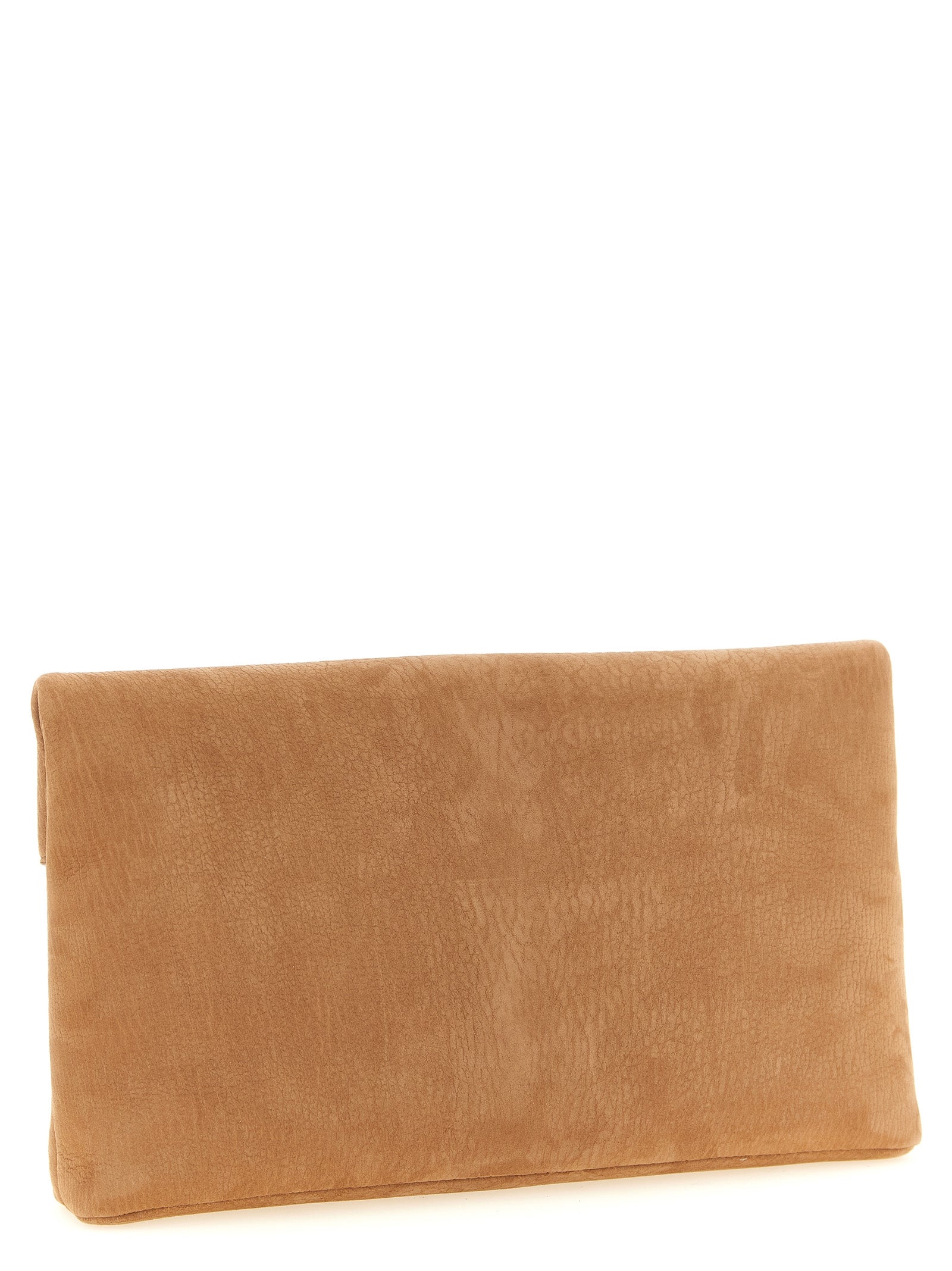 Saint Laurent Braune Lammleder-Clutch