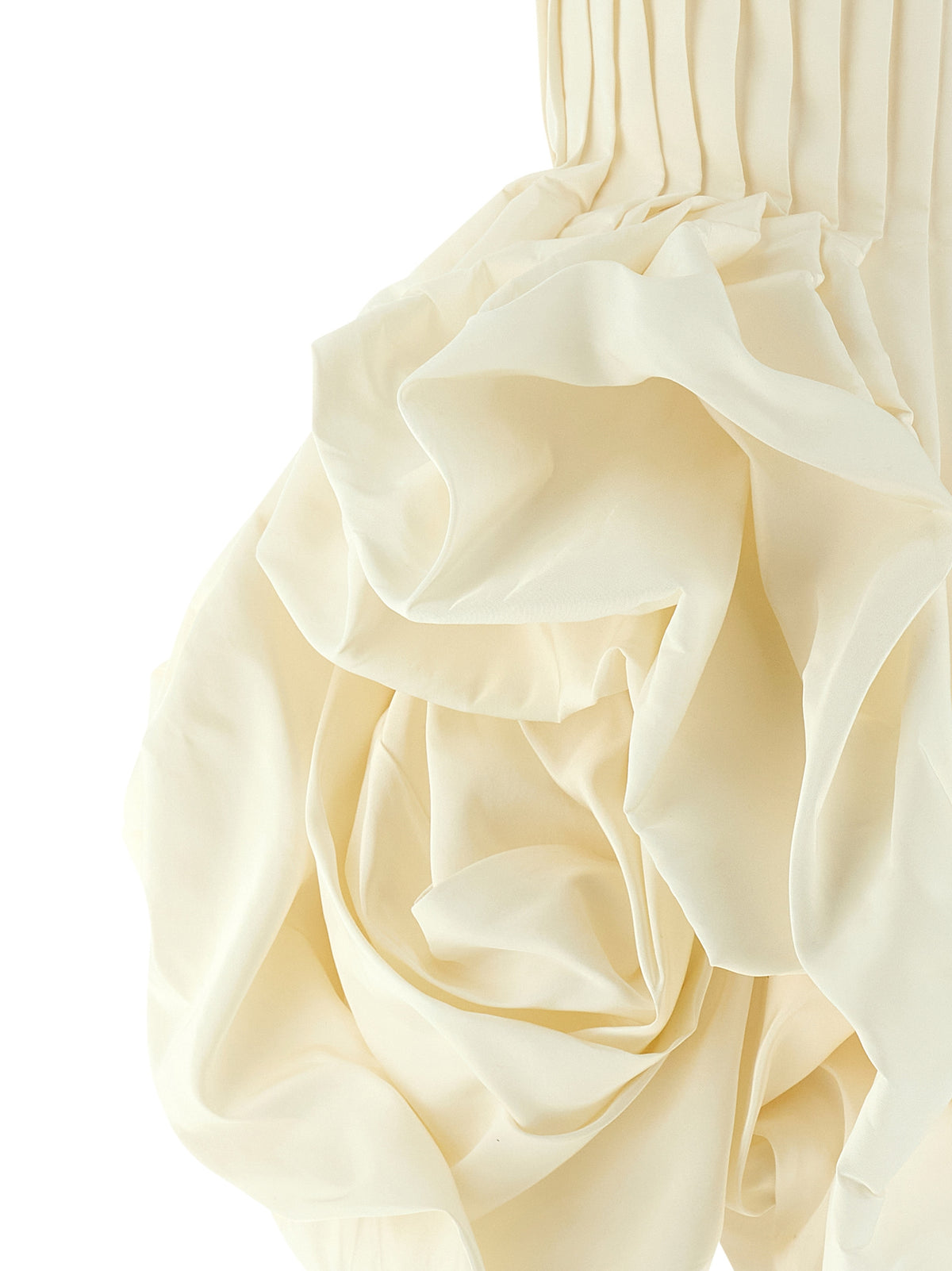 Carolina Herrera Kurzes weißes Seidenkleid