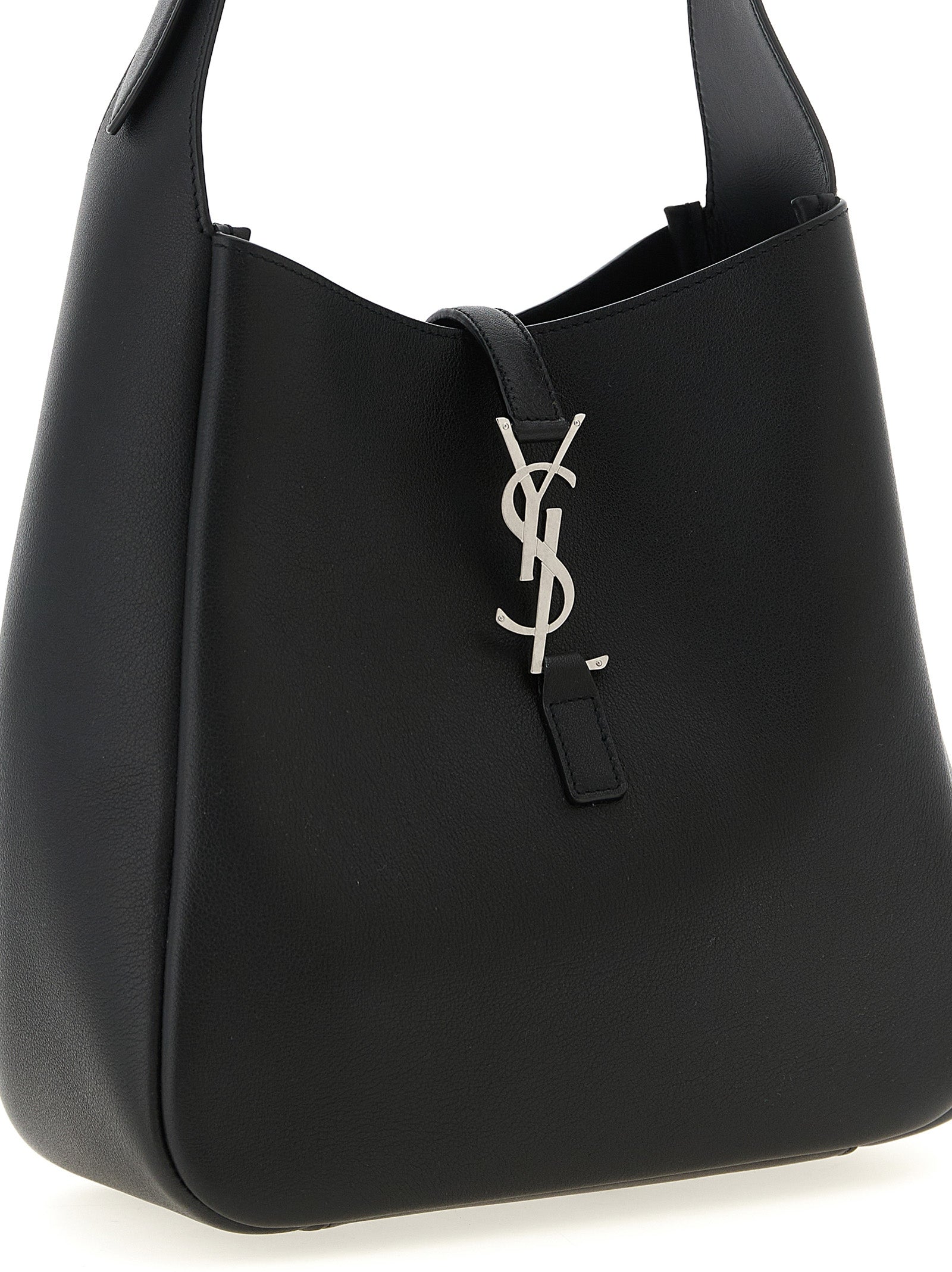 Saint Laurent Schwarze Kalbsleder-Schultertasche