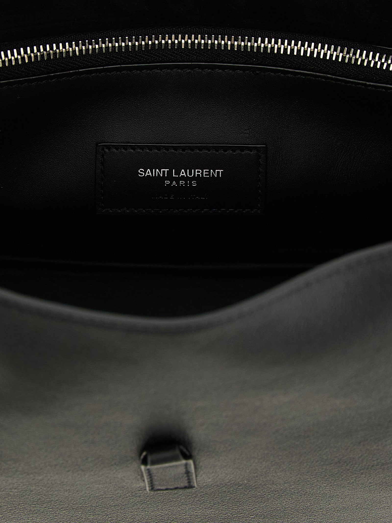 Saint Laurent Schwarze Kalbsleder-Schultertasche