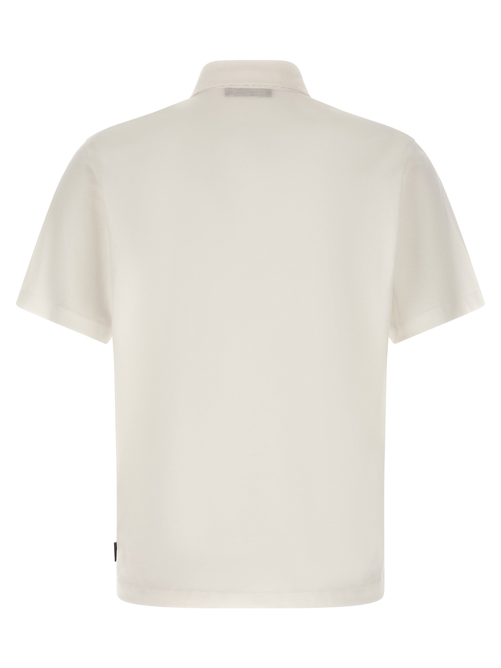 ZANONE Weißes Poloshirt aus Baumwolle