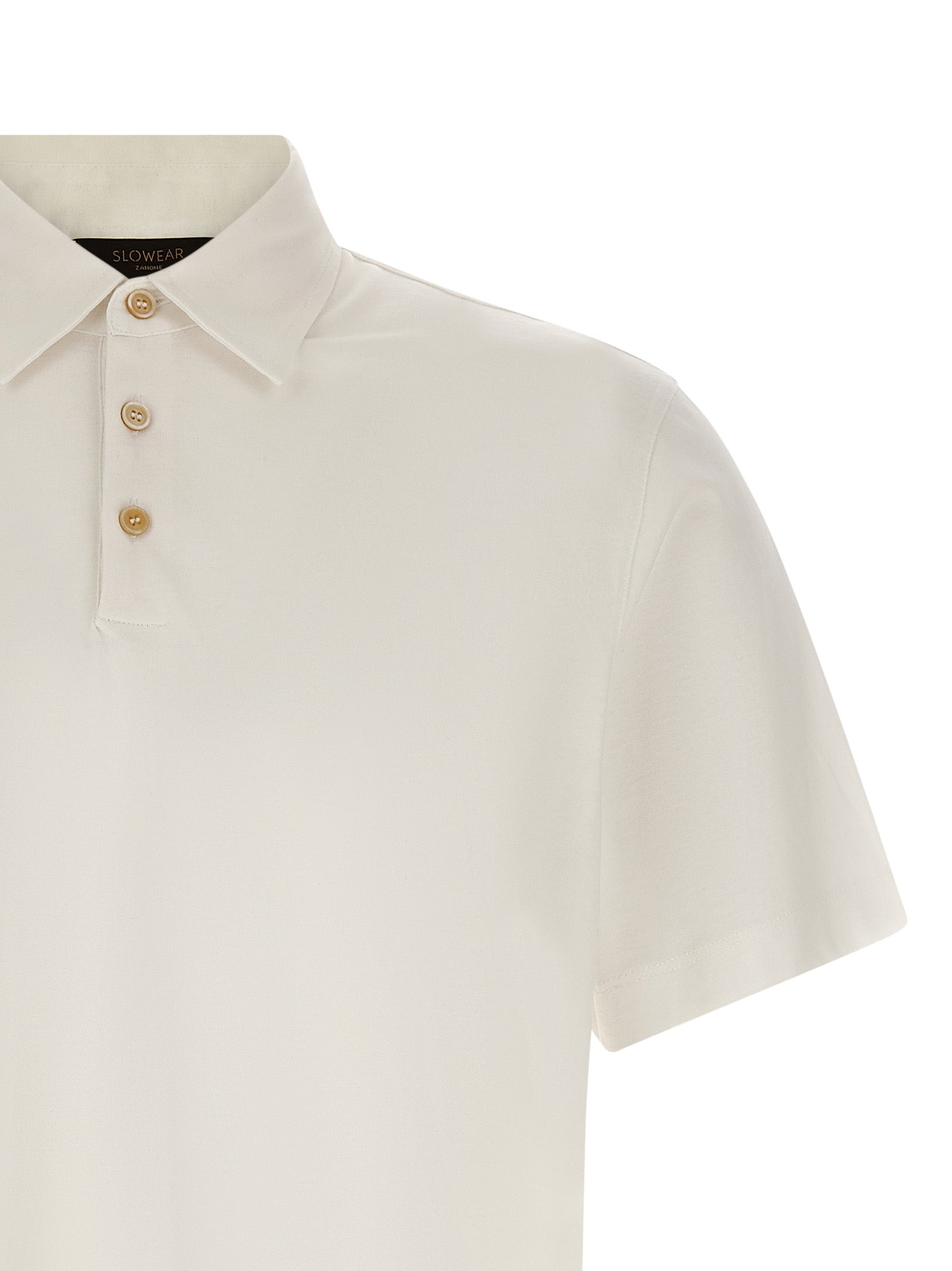 ZANONE Weißes Poloshirt aus Baumwolle