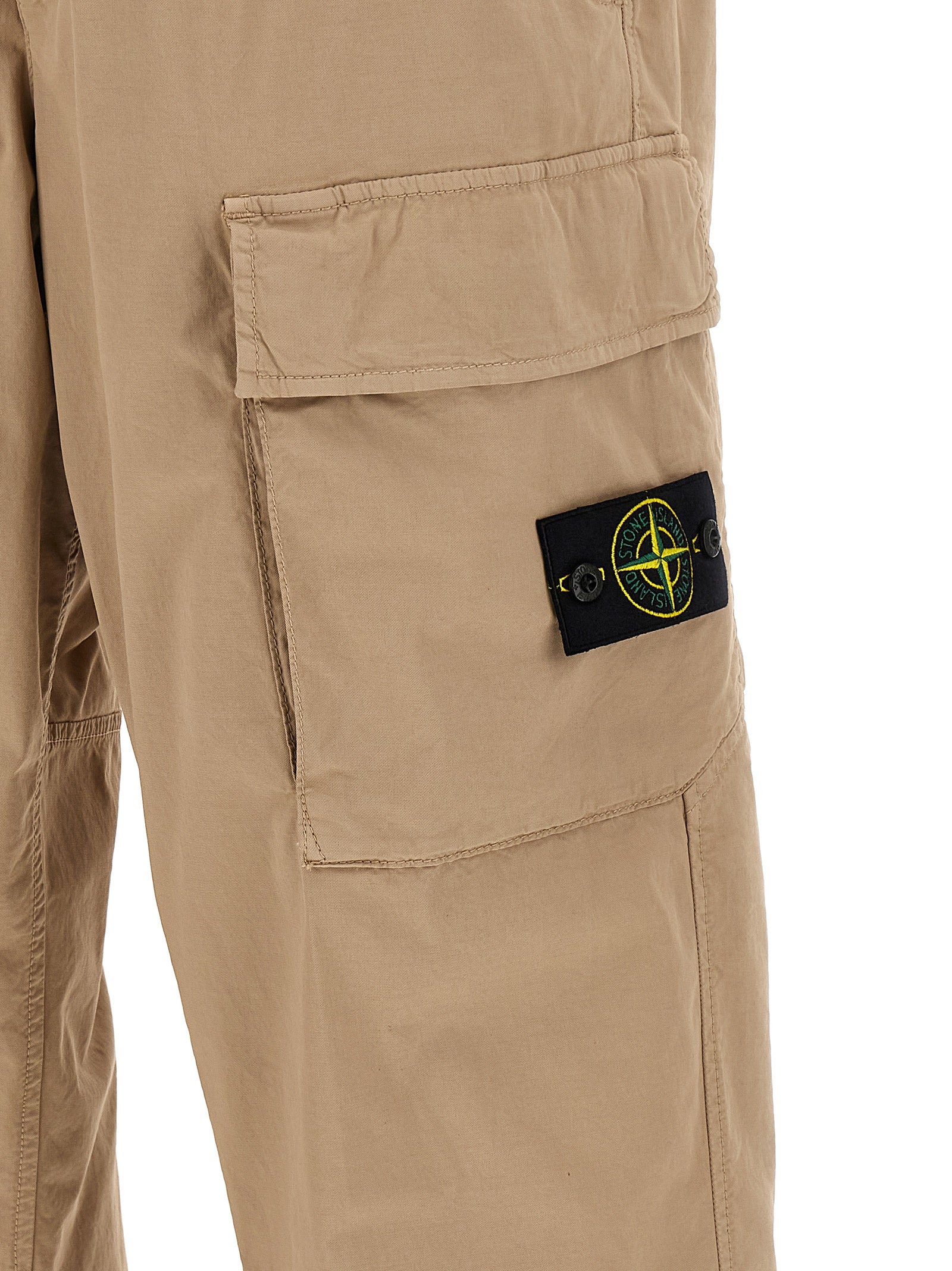Stone Island Beige Baumwoll-Cargo-Hose