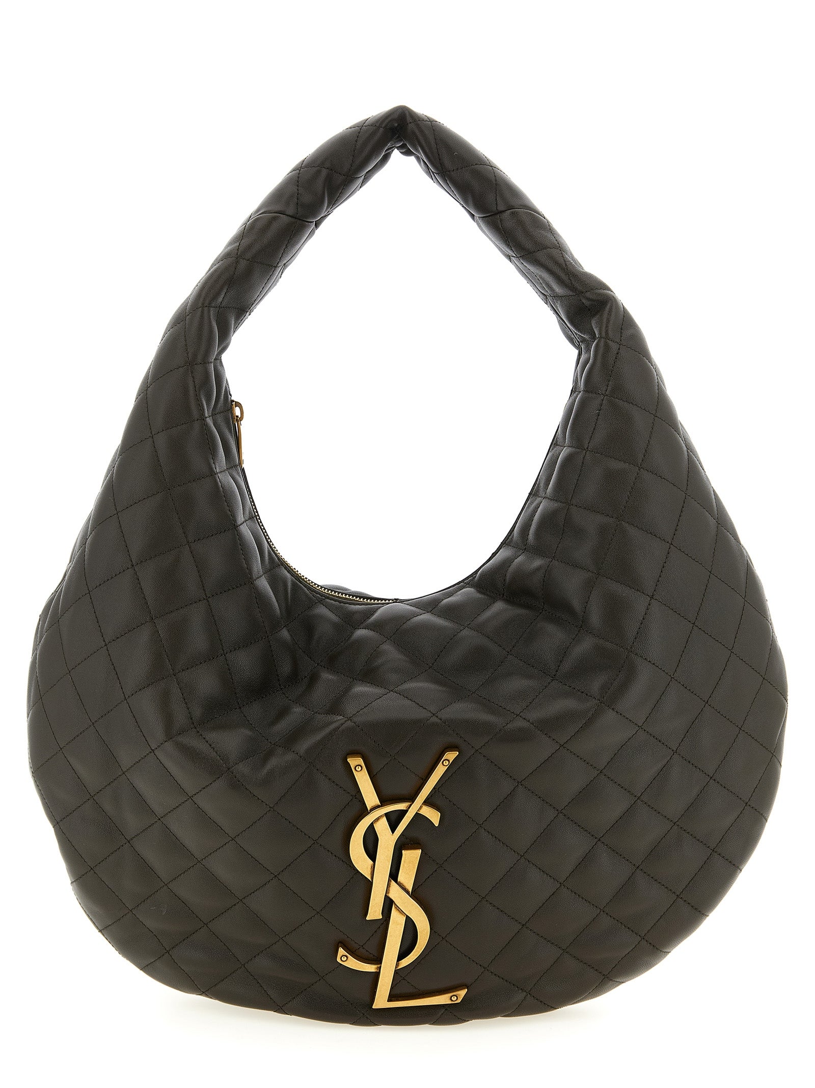 Saint Laurent Schultertasche aus braunem Lammleder