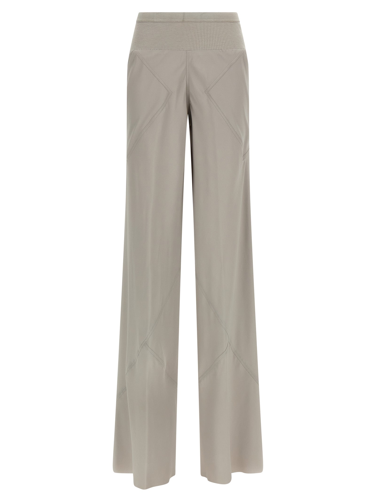 Rick Owens Graue Hose aus Acetat mit ausgestelltem Bein