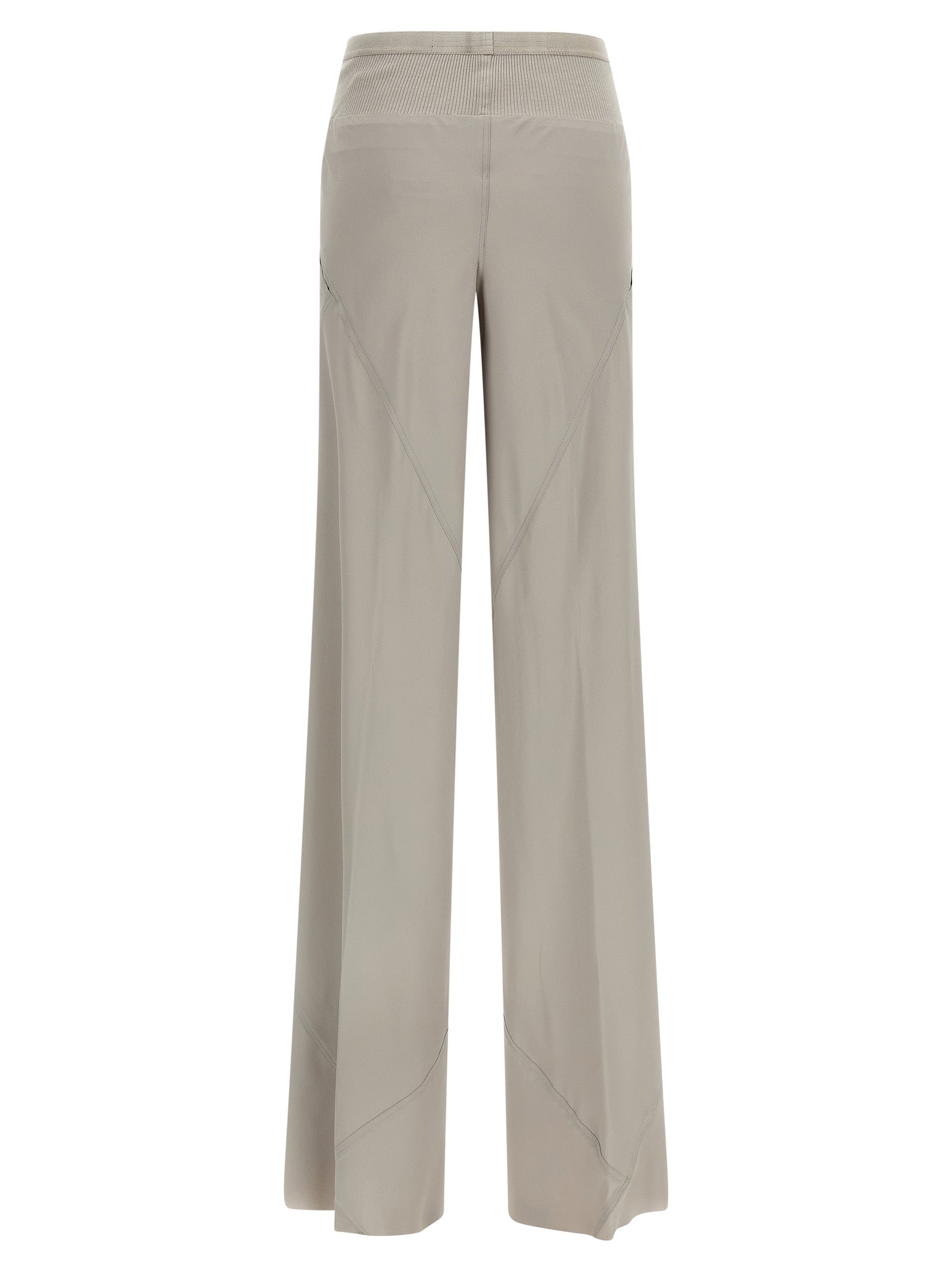 Rick Owens Graue Hose aus Acetat mit ausgestelltem Bein
