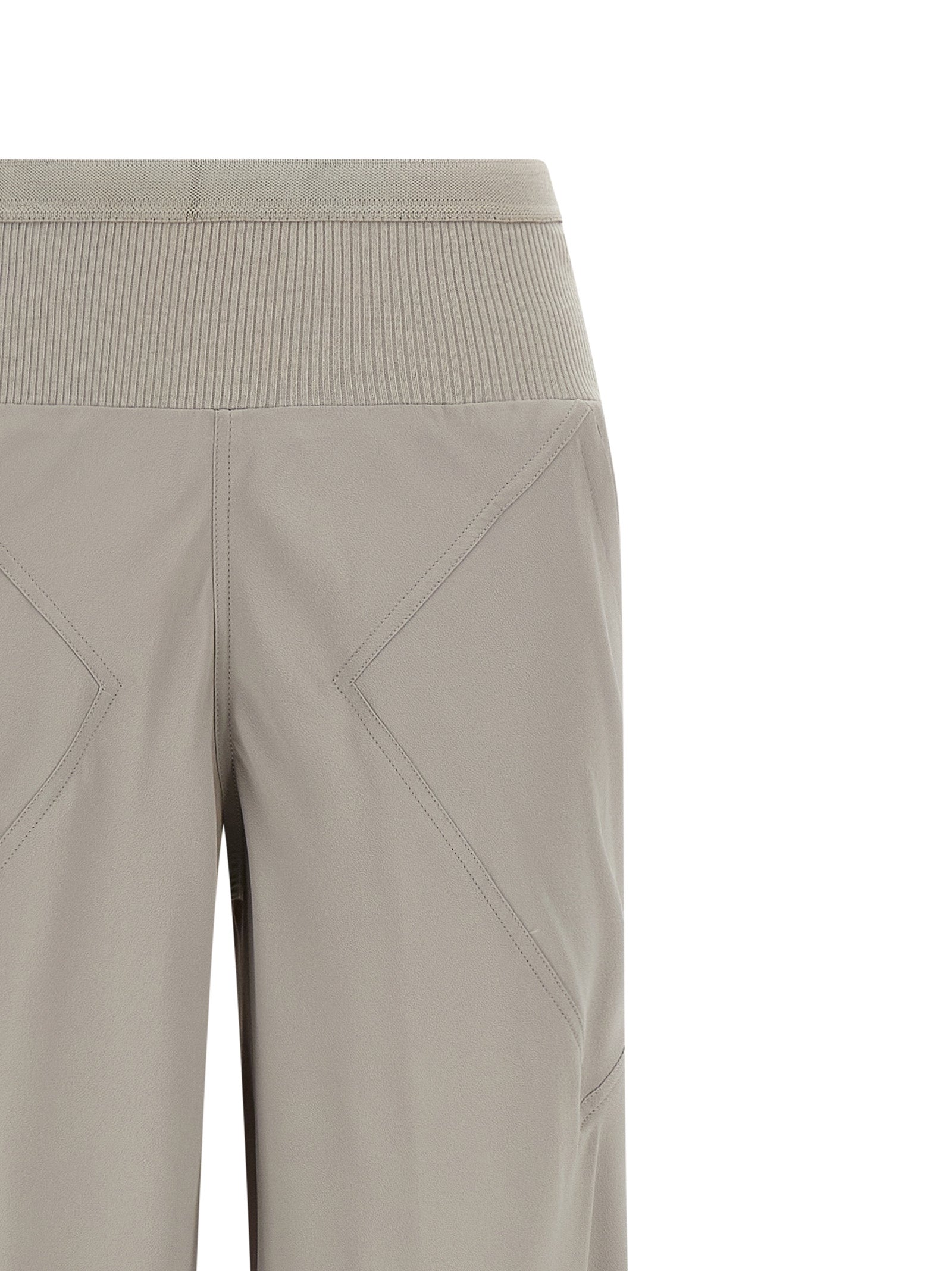 Rick Owens Graue Hose aus Acetat mit ausgestelltem Bein