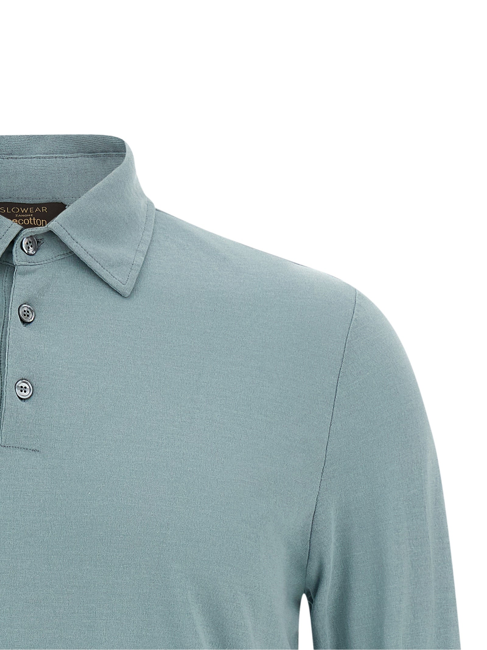 ZANONE Blaues Baumwoll-Polohemd