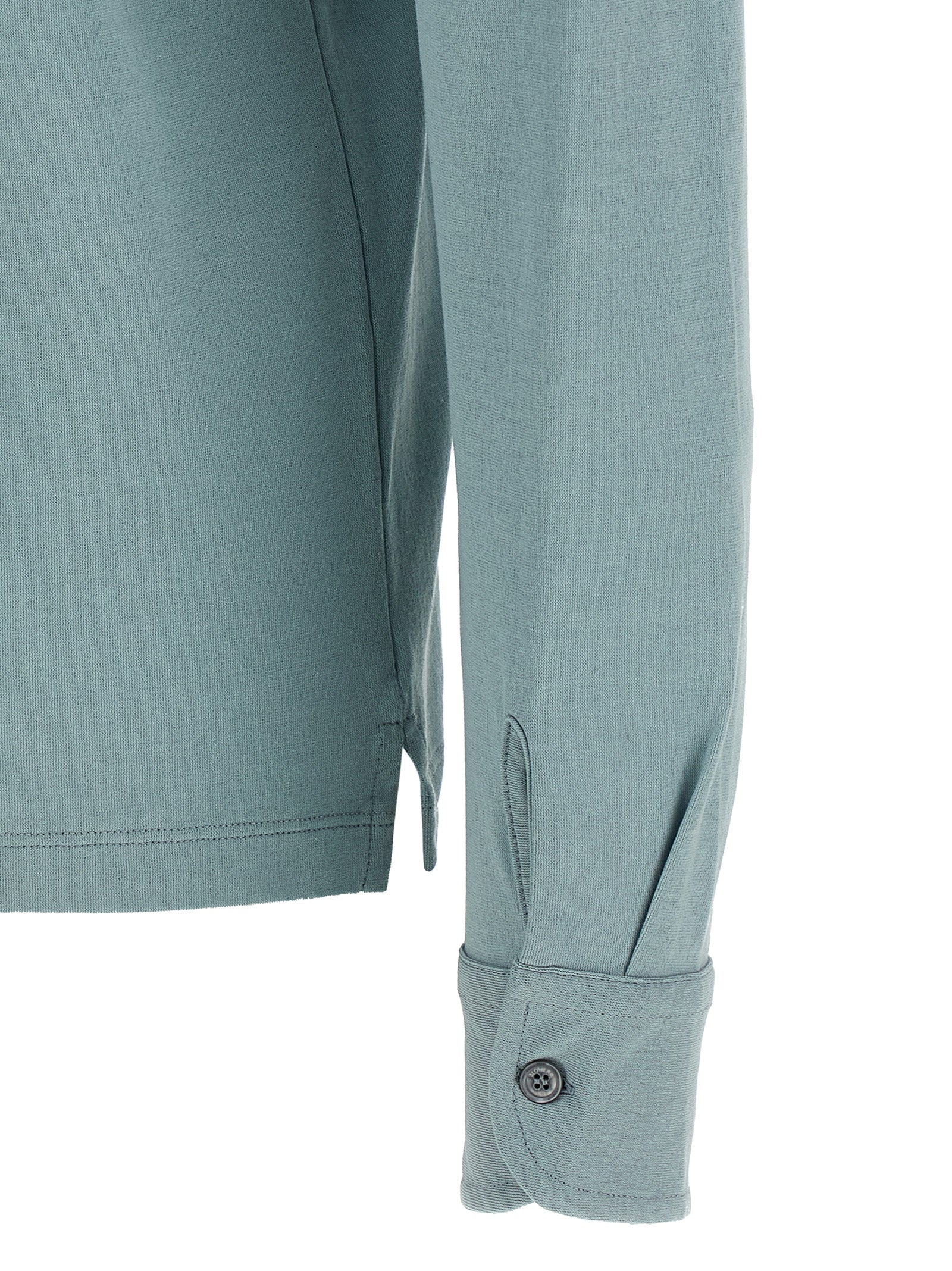 ZANONE Blaues Baumwoll-Polohemd