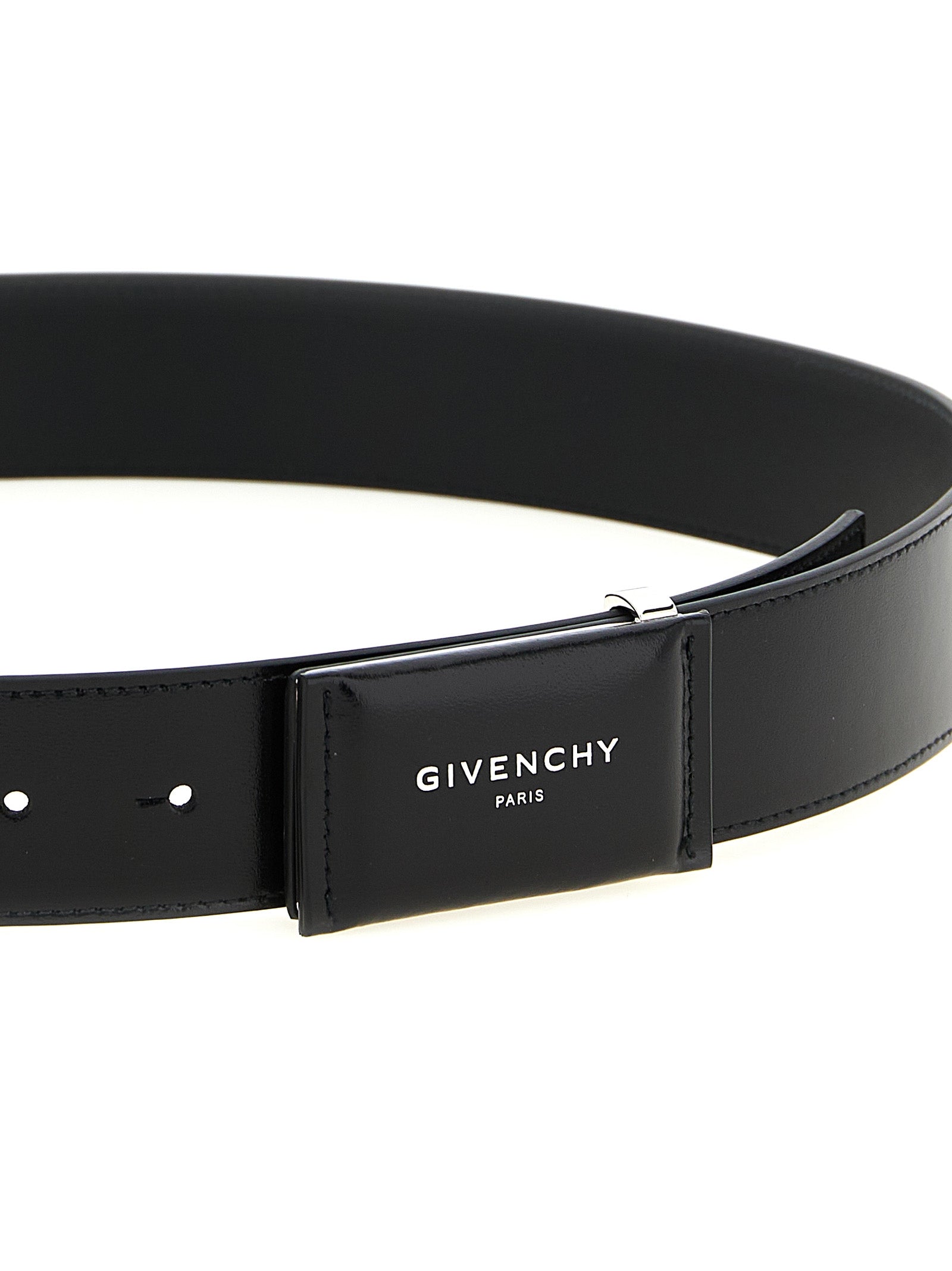 Givenchy Schwarzer Kalbsledergürtel für Männer