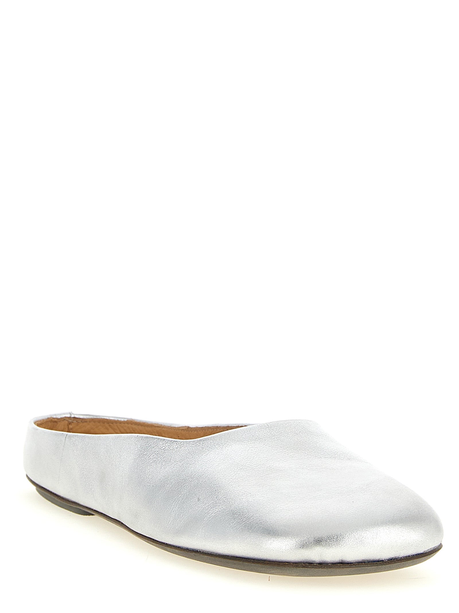 Marsell Silberne Mules aus Kalbsleder