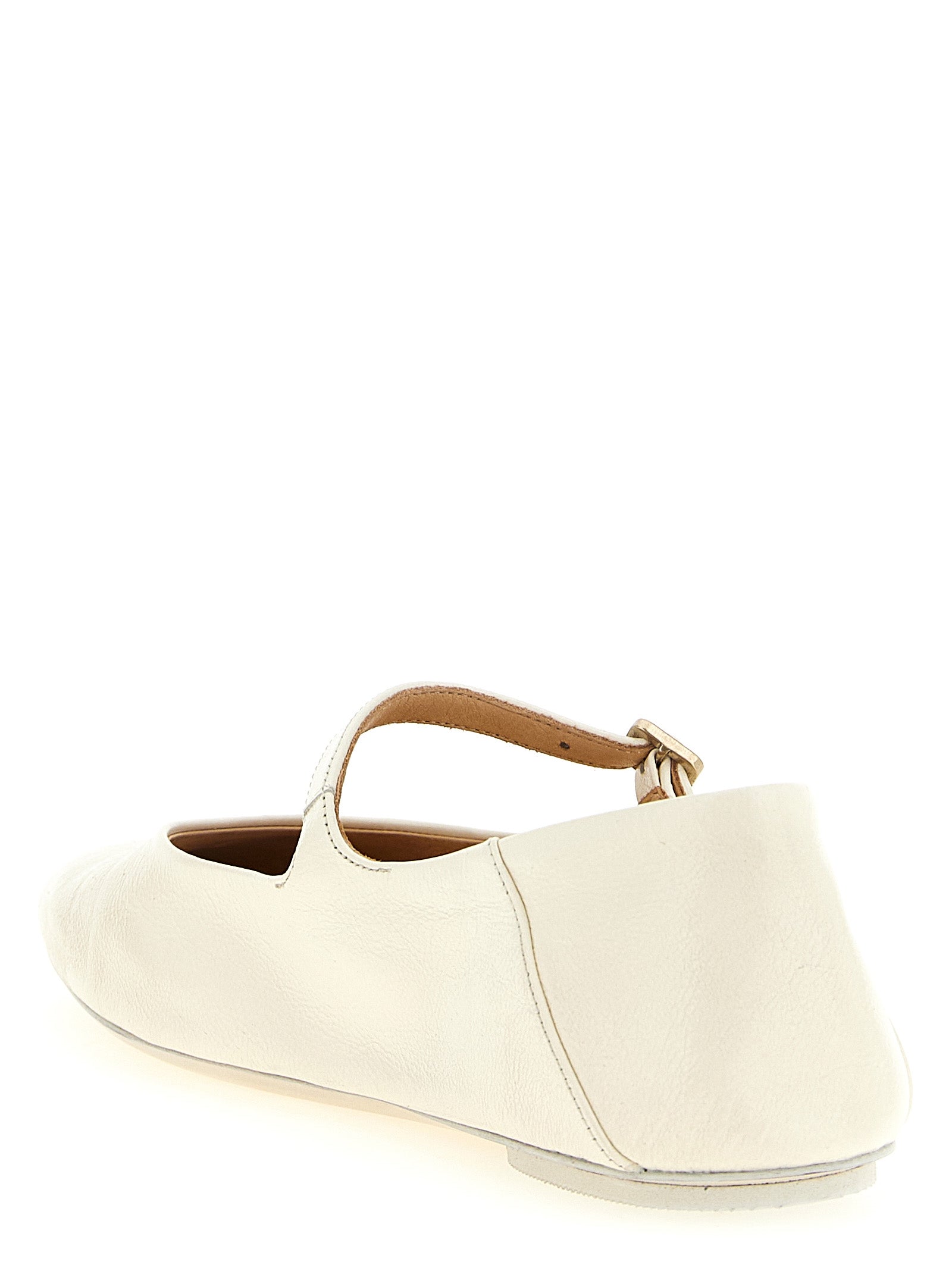Marsell Beige Kalbsleder Ballerinas