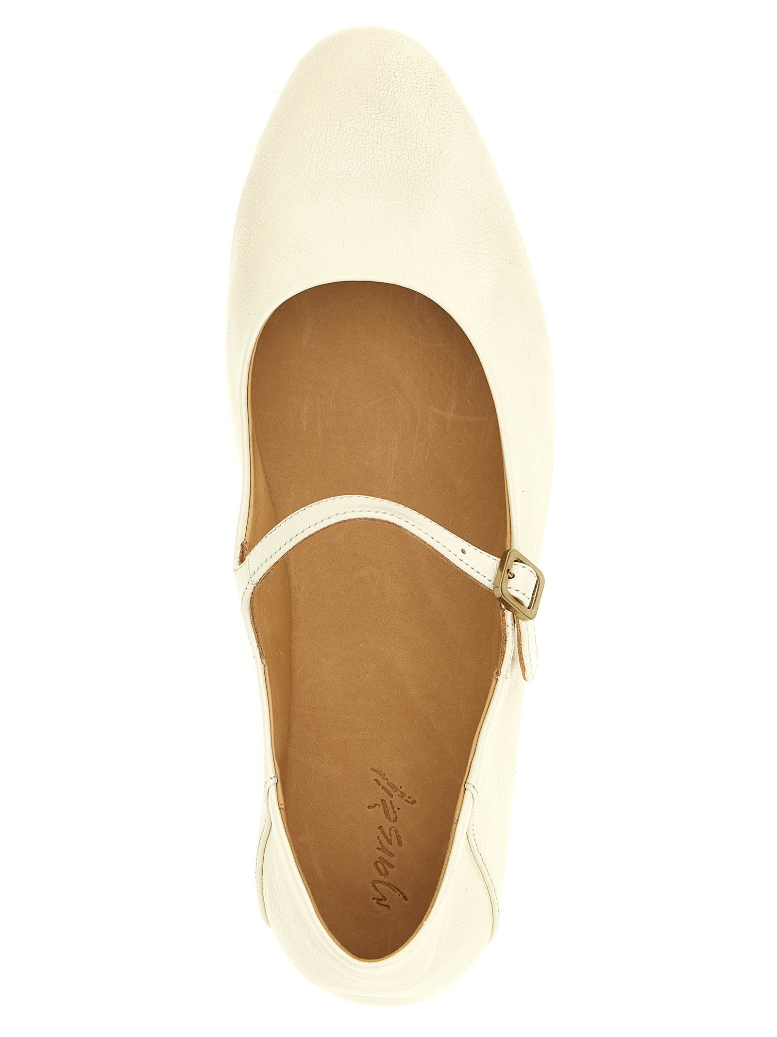 Marsell Beige Kalbsleder Ballerinas