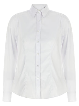 XACUS Weiße Baumwollbluse