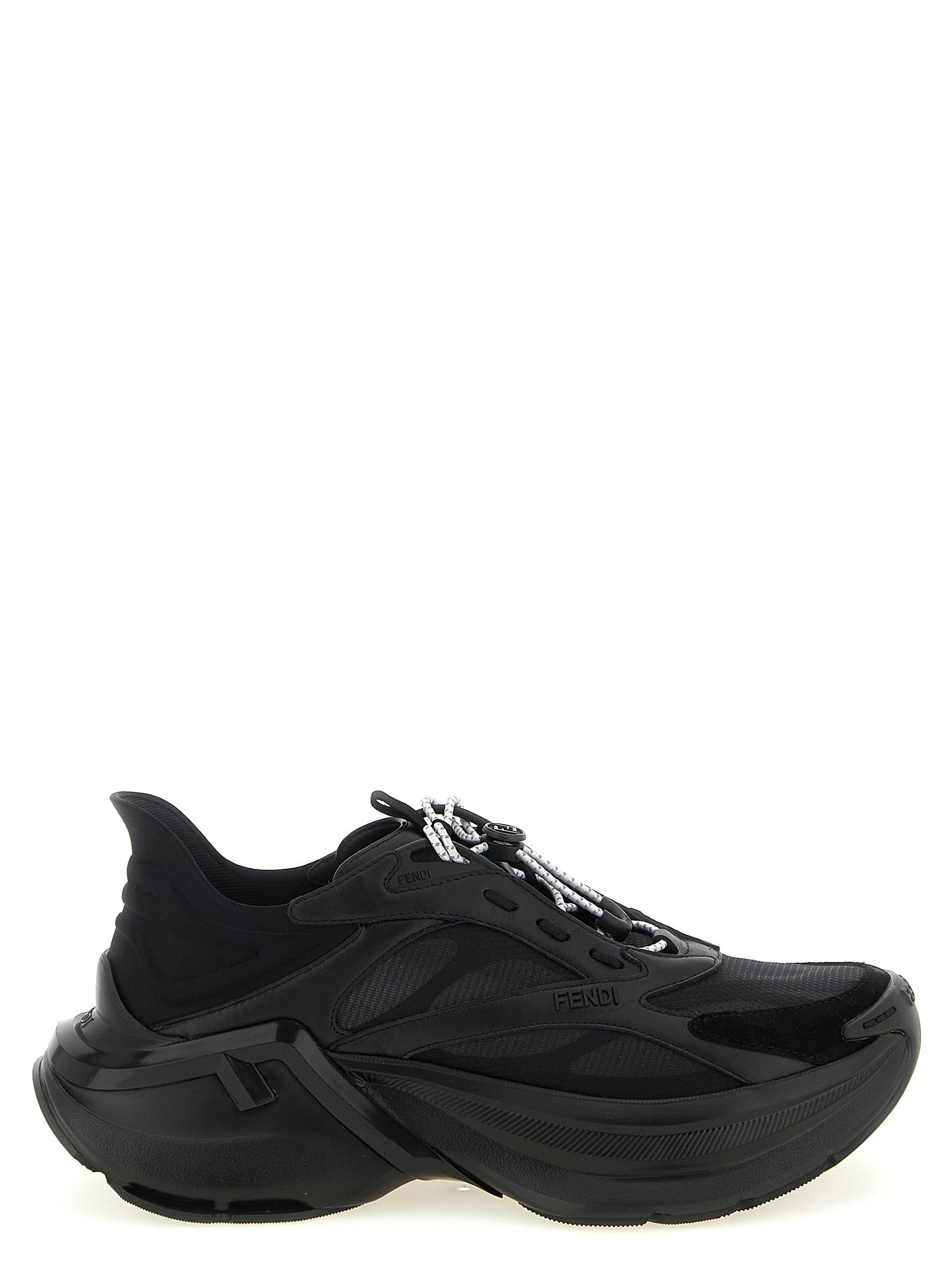 Fendi Schwarze Kalbsleder-Sneaker