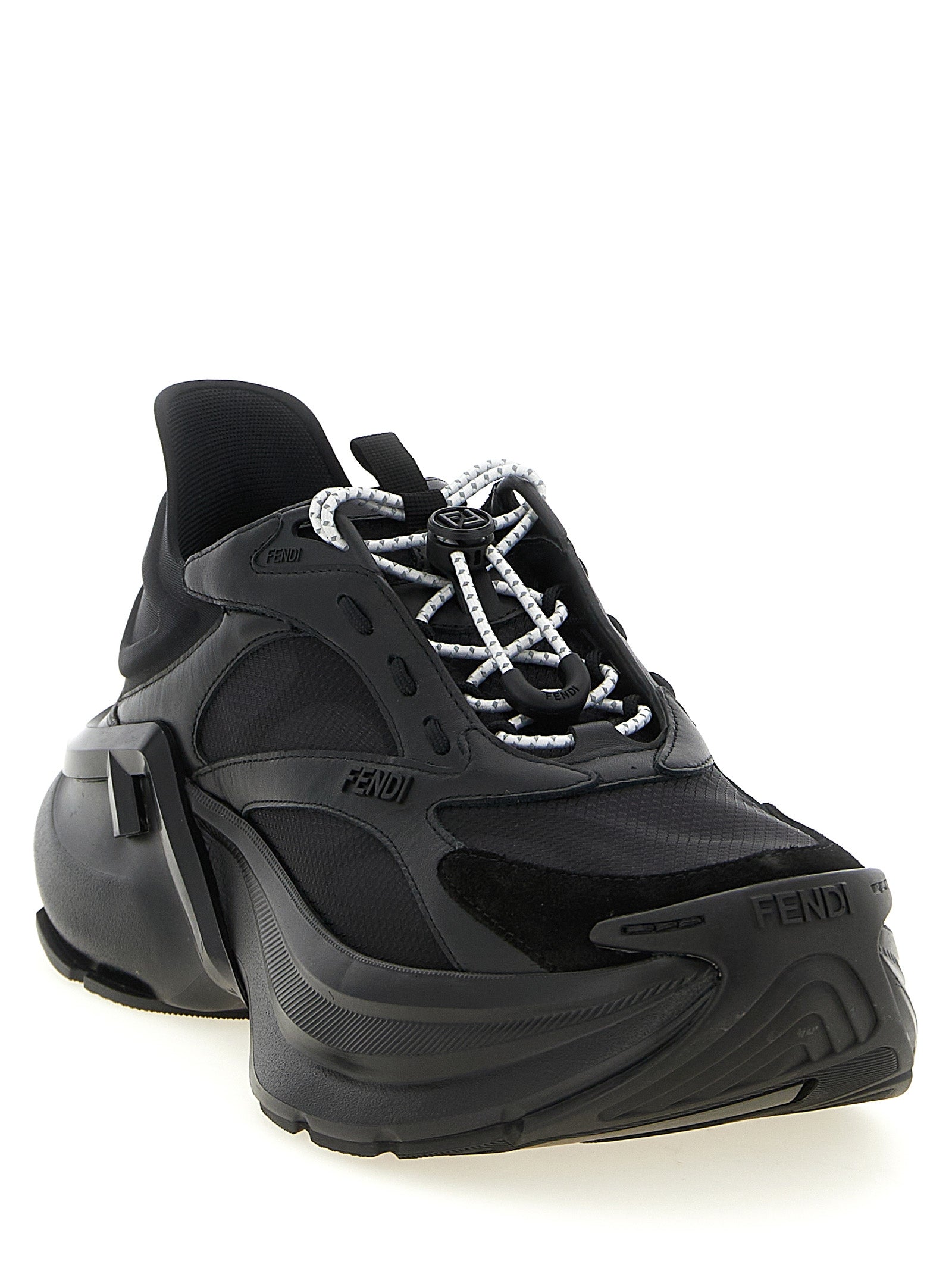 Fendi Schwarze Kalbsleder-Sneaker
